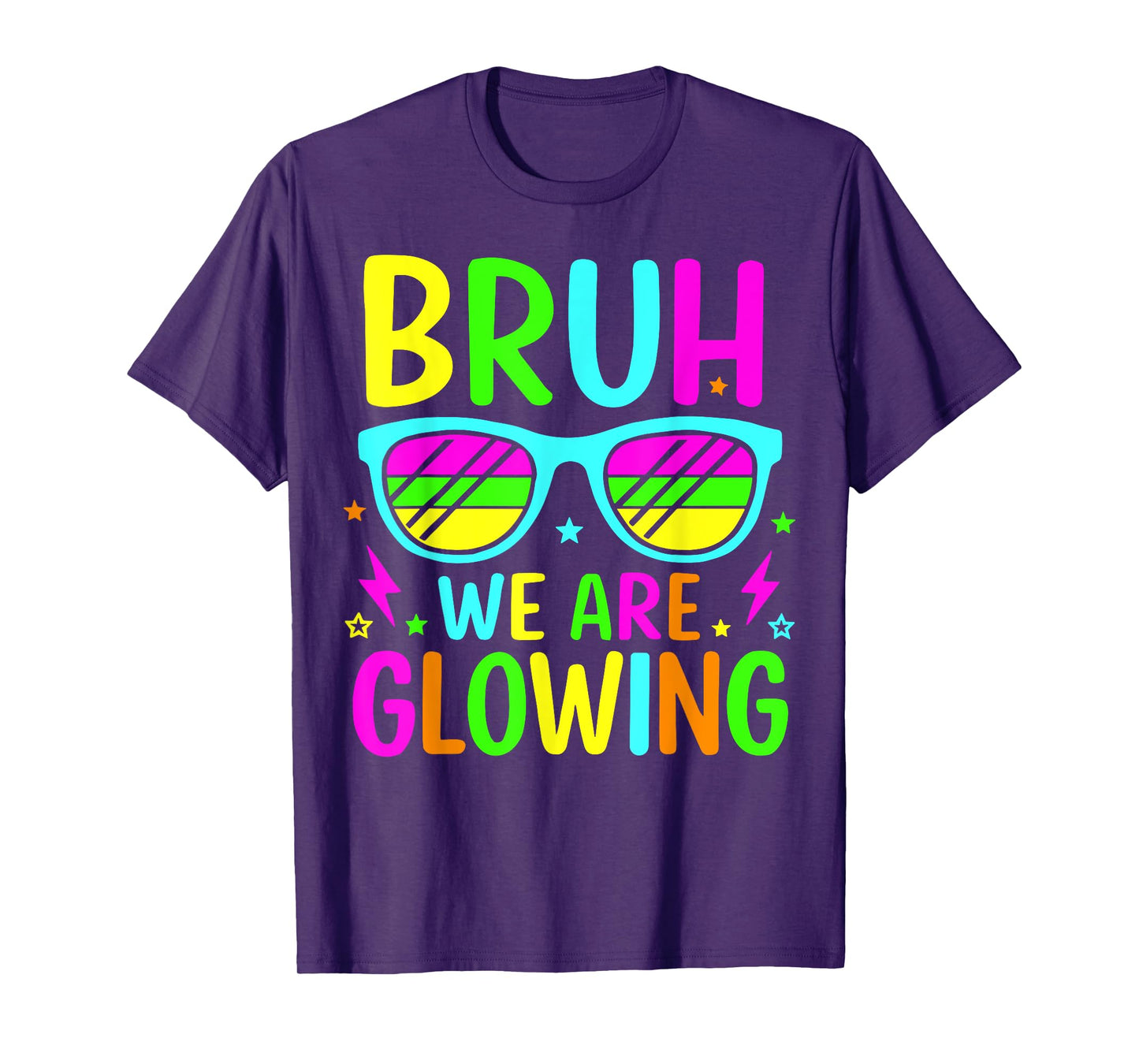 Bruh We Are Glowing In My Glowing Era Group Team Tie Dye T-Shirt