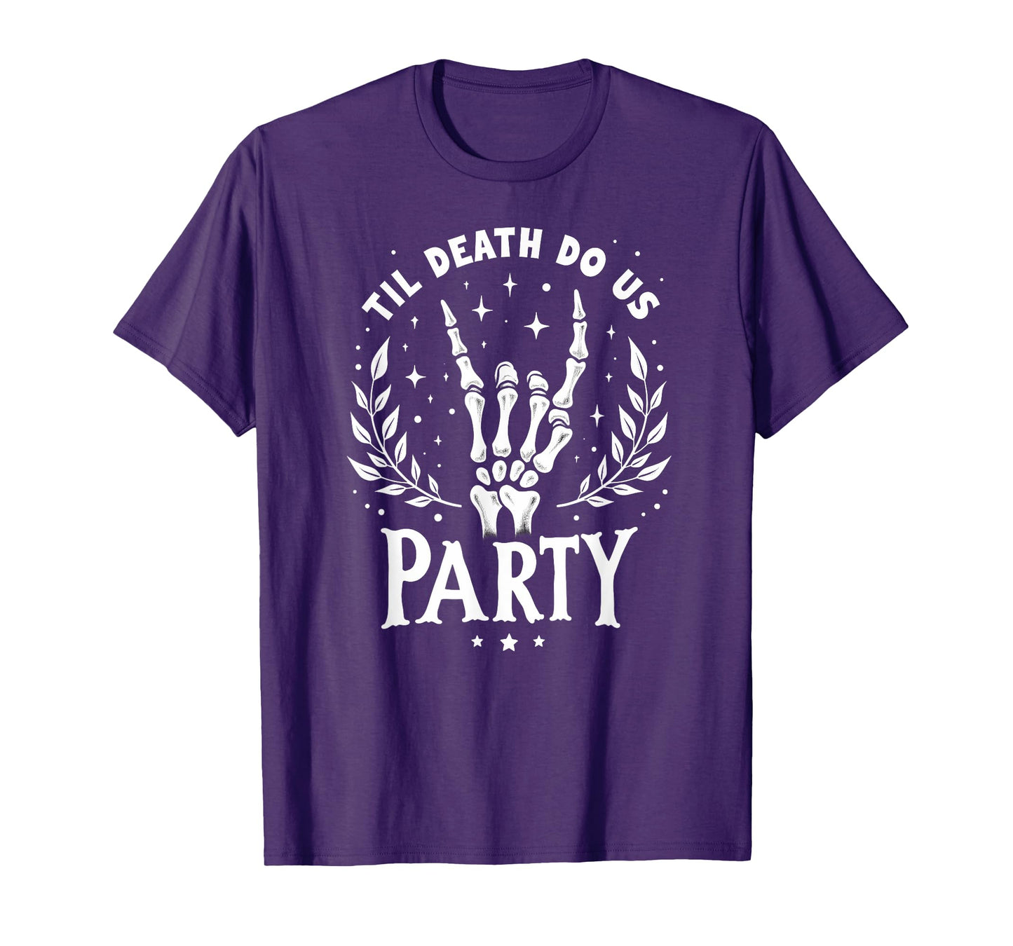 Rock Hand Wedding Bachelorette Til Death Do Us Halloween T-Shirt