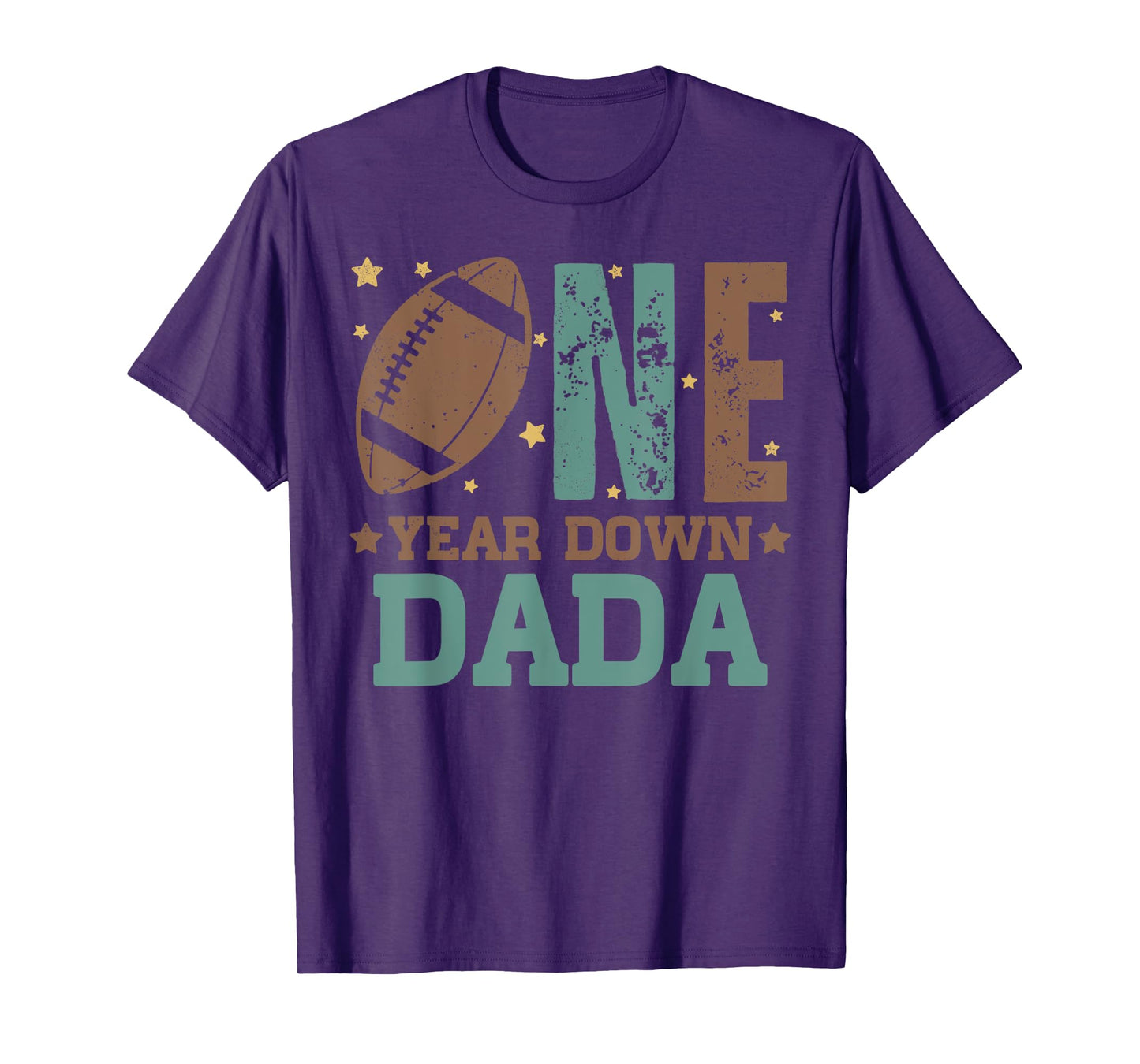 Dada of the 1 Year old Football 1st Year Down Birthday Party T-Shirt