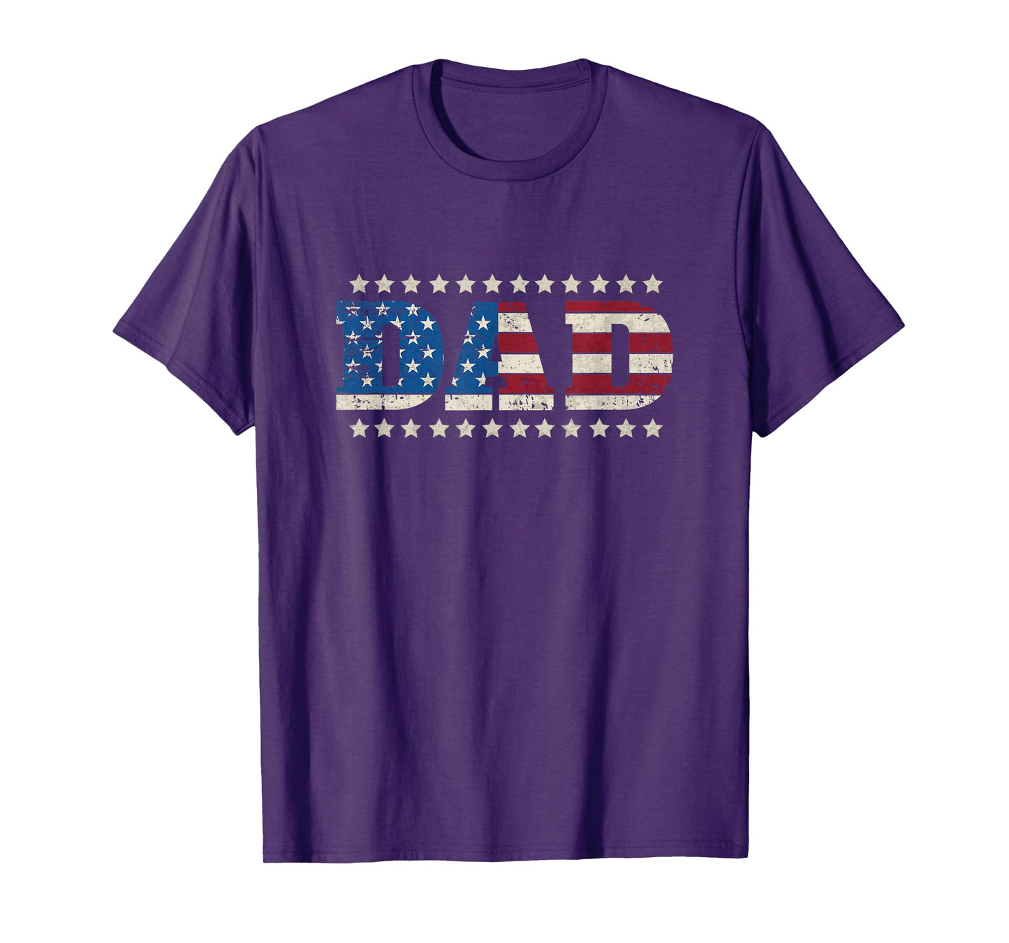 Dad Patriotic USA American Flag 4th of July Family Matching T-Shirt