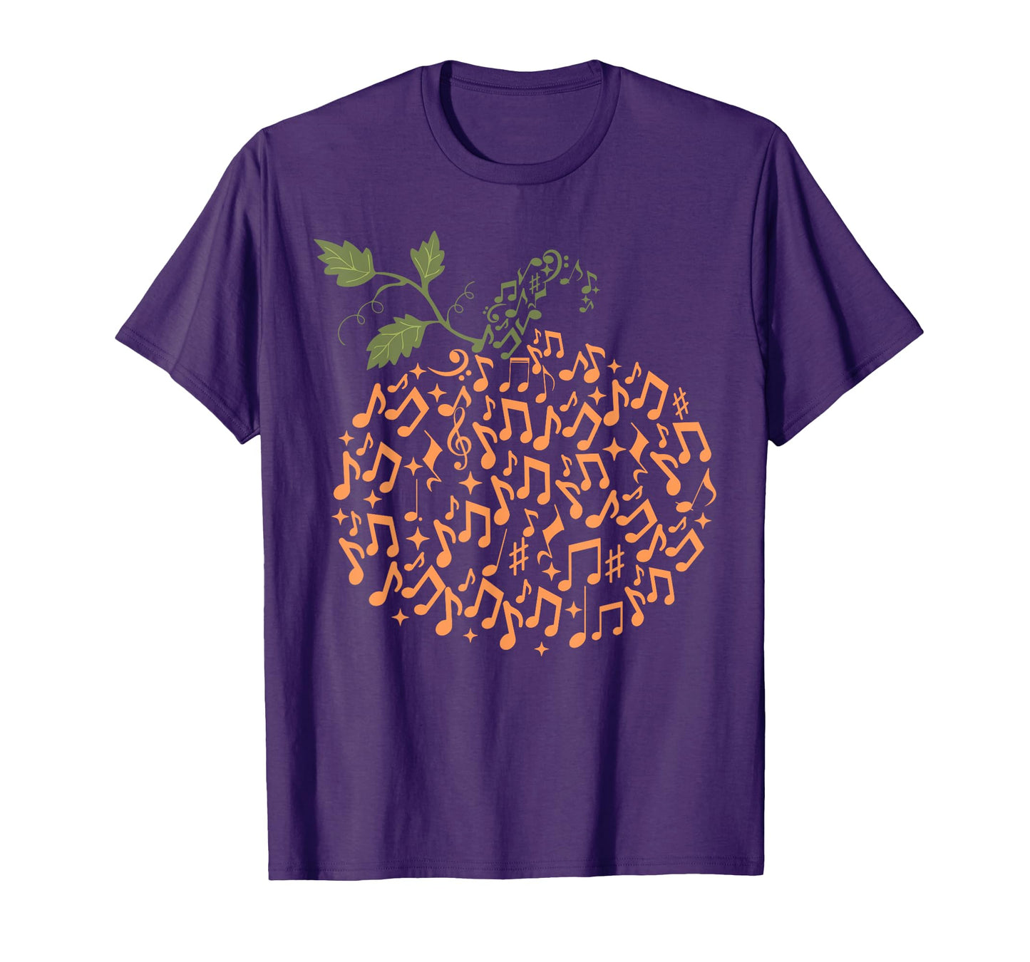 Music Notes Pumpkin Fall Music Teacher Autumn Halloween T-Shirt