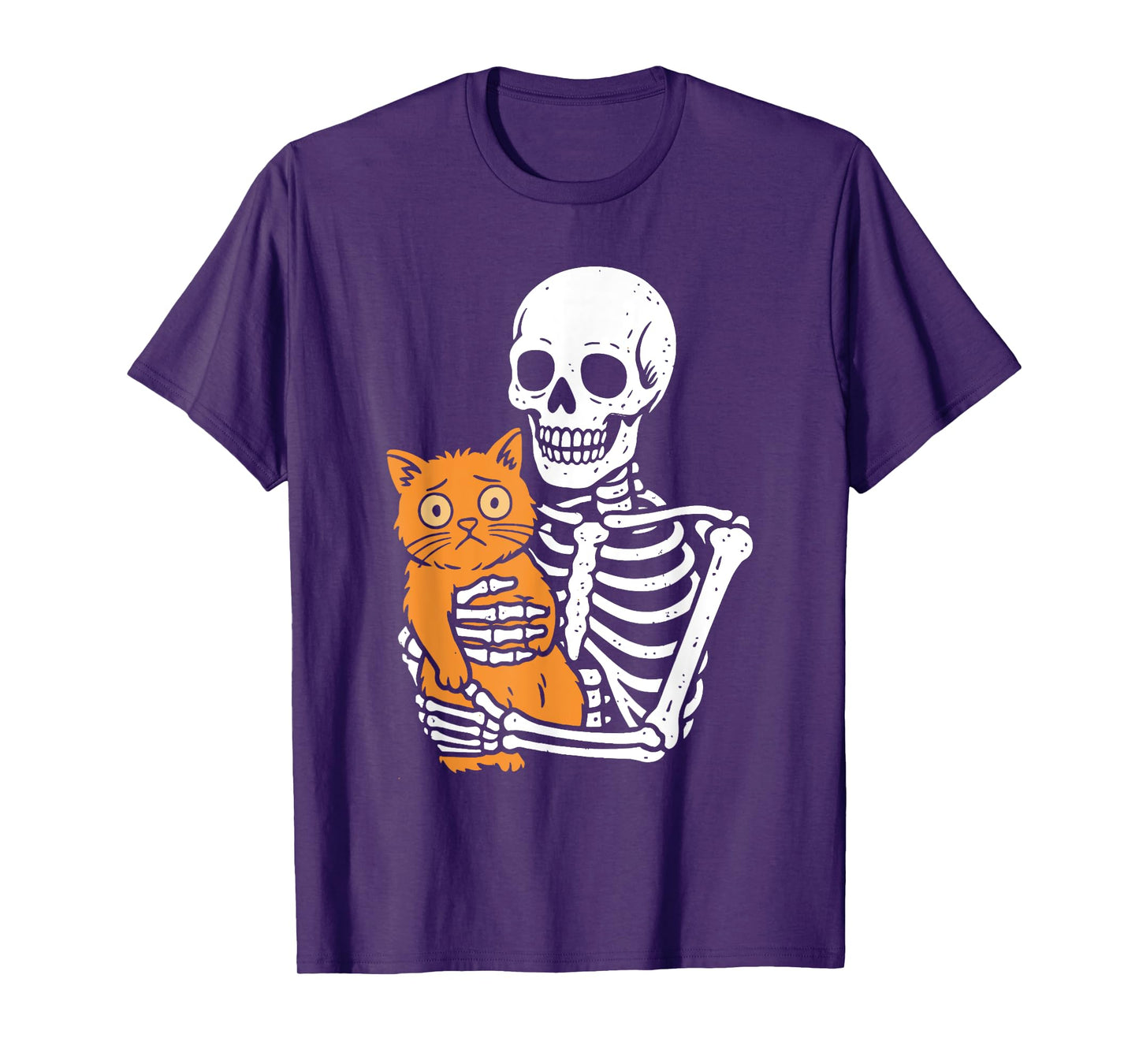 Funny Skeleton Cat Halloween Costume Men Women Kids Boys T-Shirt