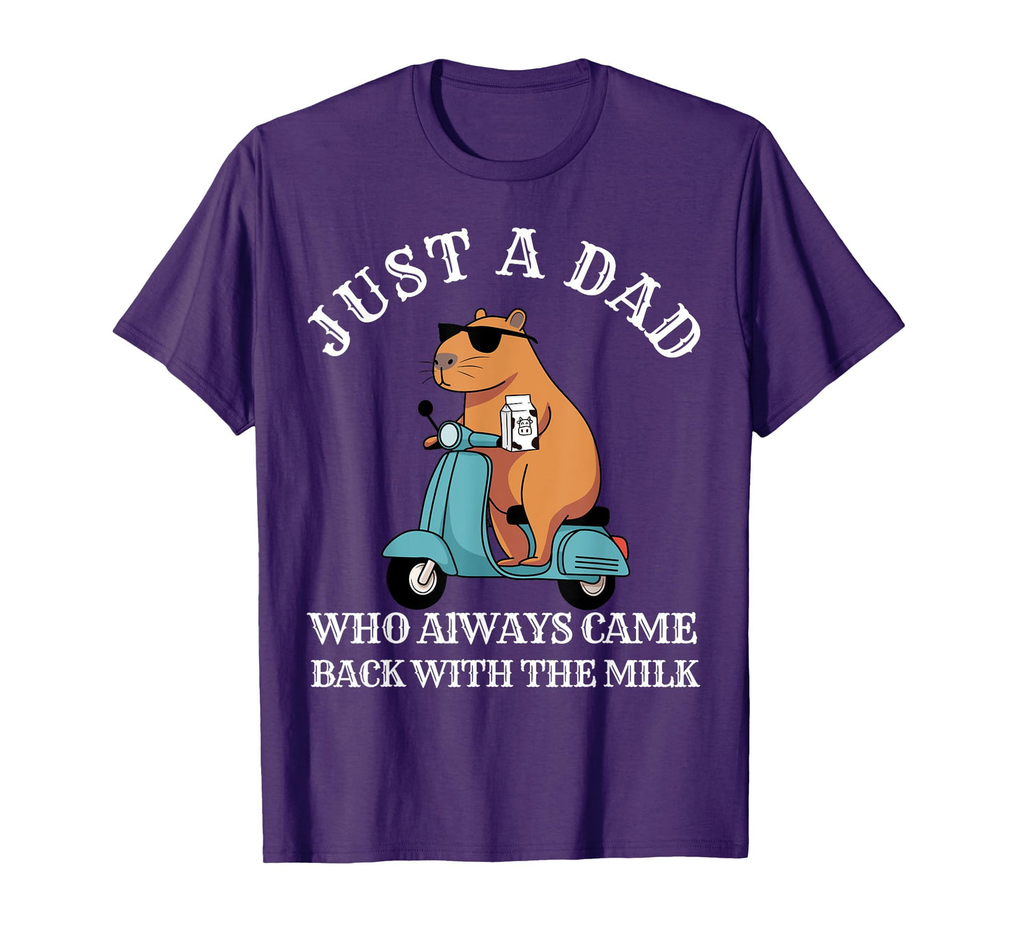 Just A Dad Who Always Came Back With The Milk Retro Fathers T-Shirt