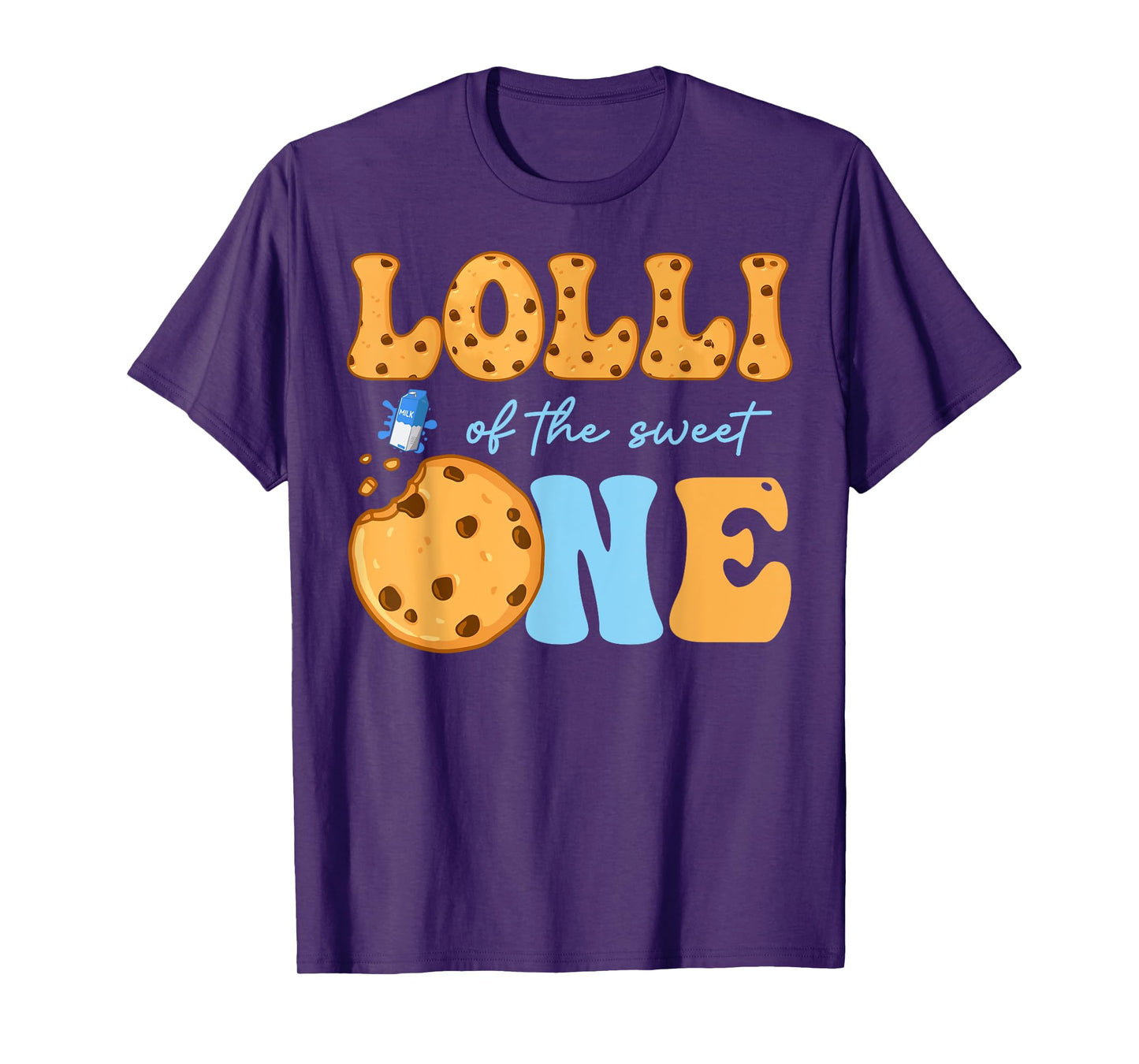 Lolli Of The Sweet One Cookies And Milk Birthday Party T-Shirt