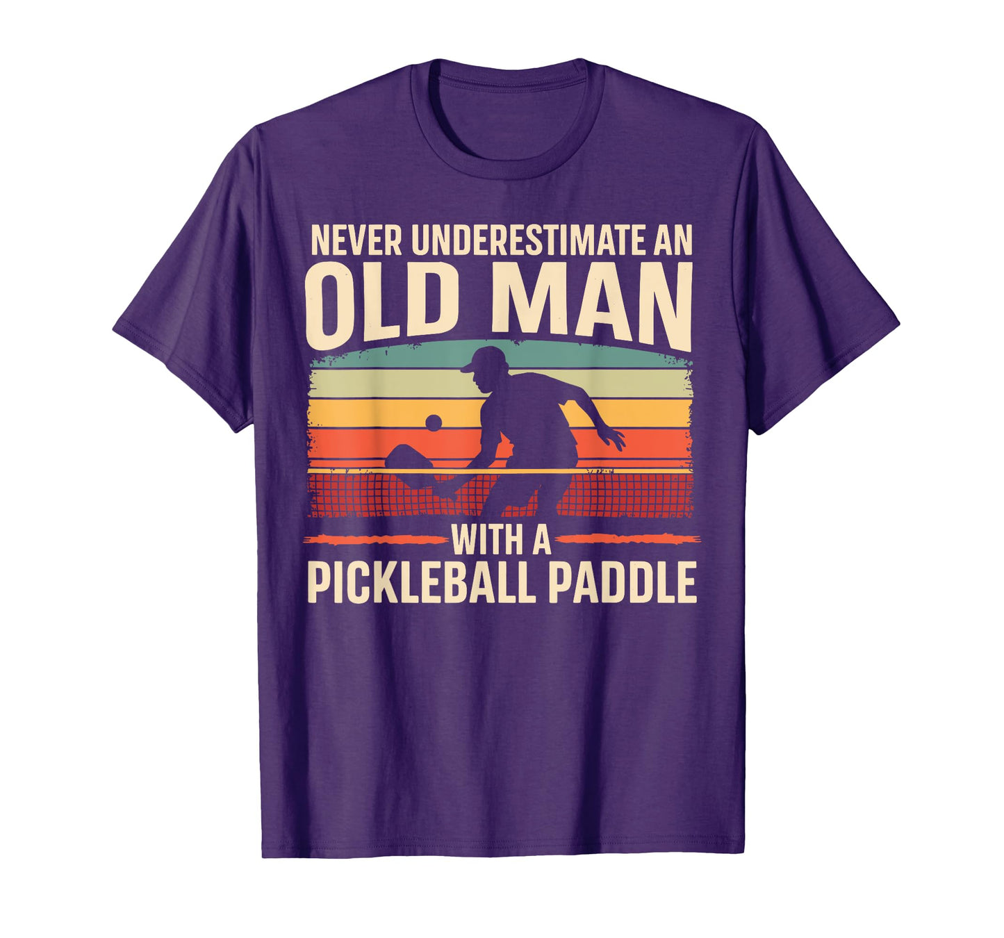 Pickleball Player Old Man Paddle Funny Gifts For Men Dad T-Shirt