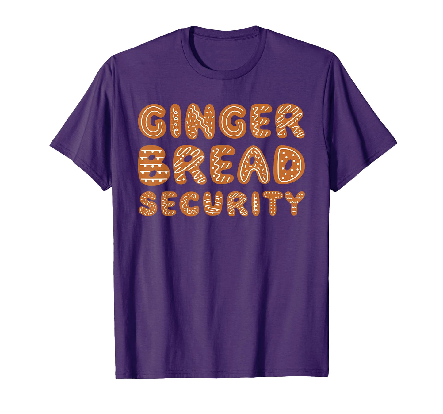 Gingerbread Security Family Christmas Costume Mom Dad T-Shirt
