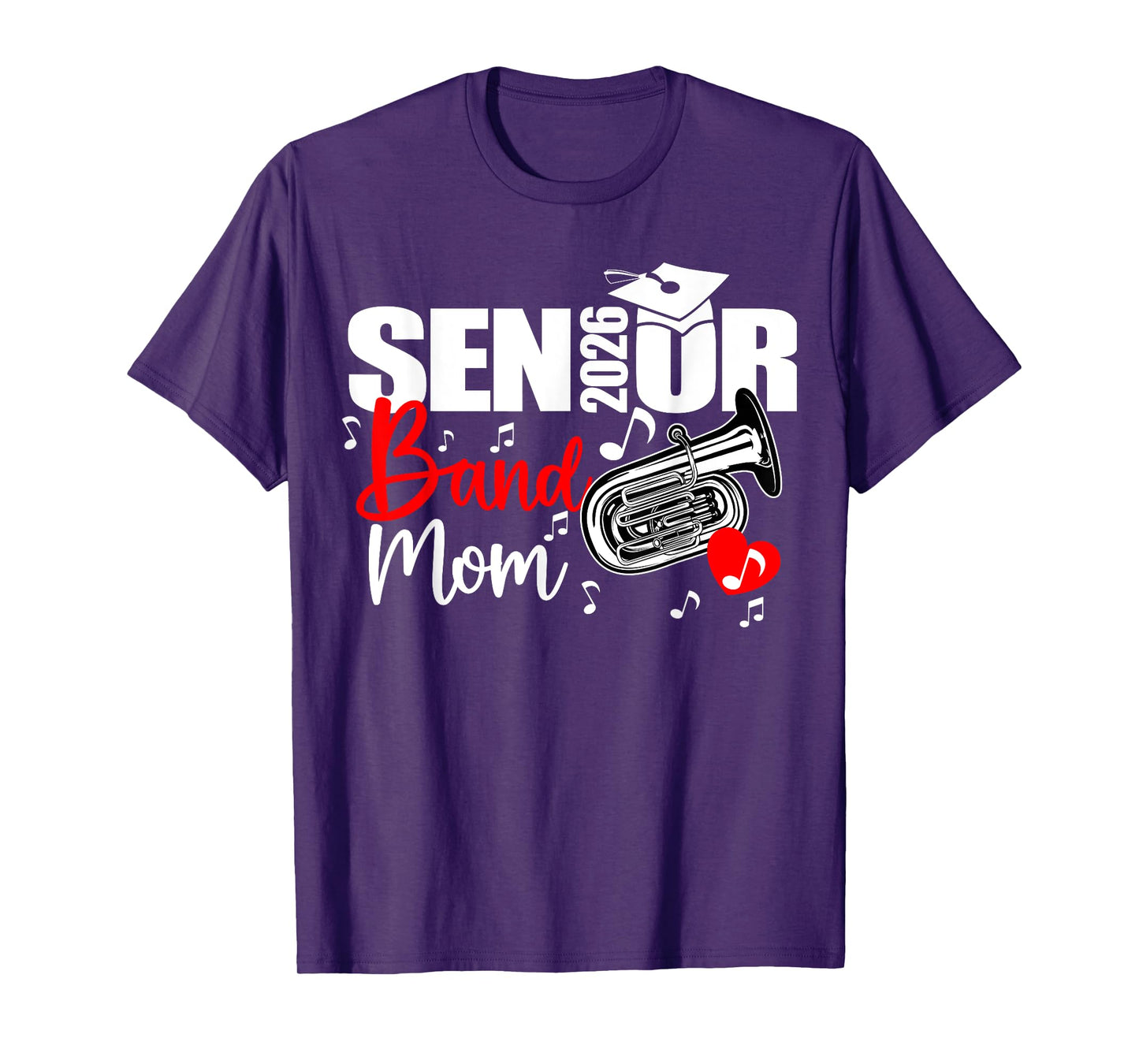 Senior Band Mom 2026 Marching Band Class of 2026 Tuba T-Shirt