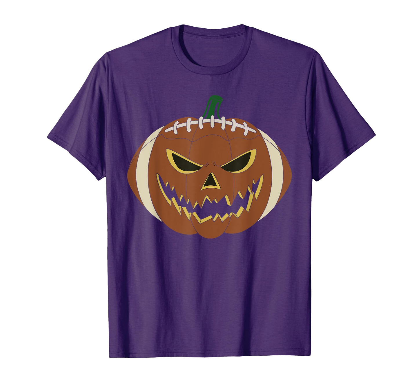 Vintage football Player Pumpkin Costume Halloween Scary T-Shirt