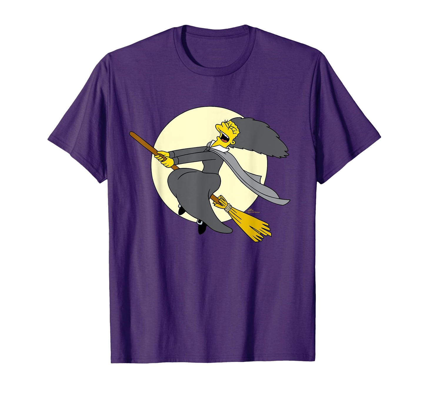 The Simpsons Halloween Witch Costume Marge on Flying Broom T-Shirt