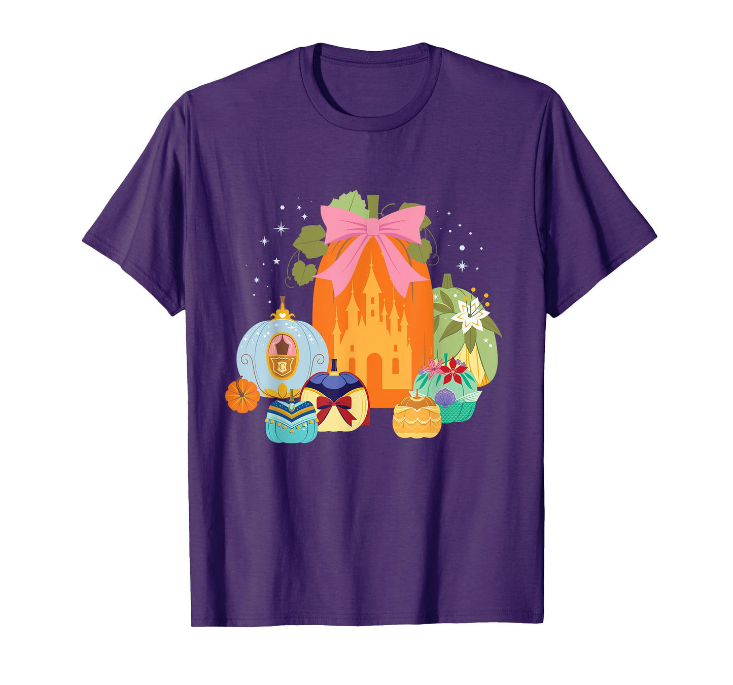Disney Princess Pumpkins Fall Princesses and Pumpkin Castle T-Shirt