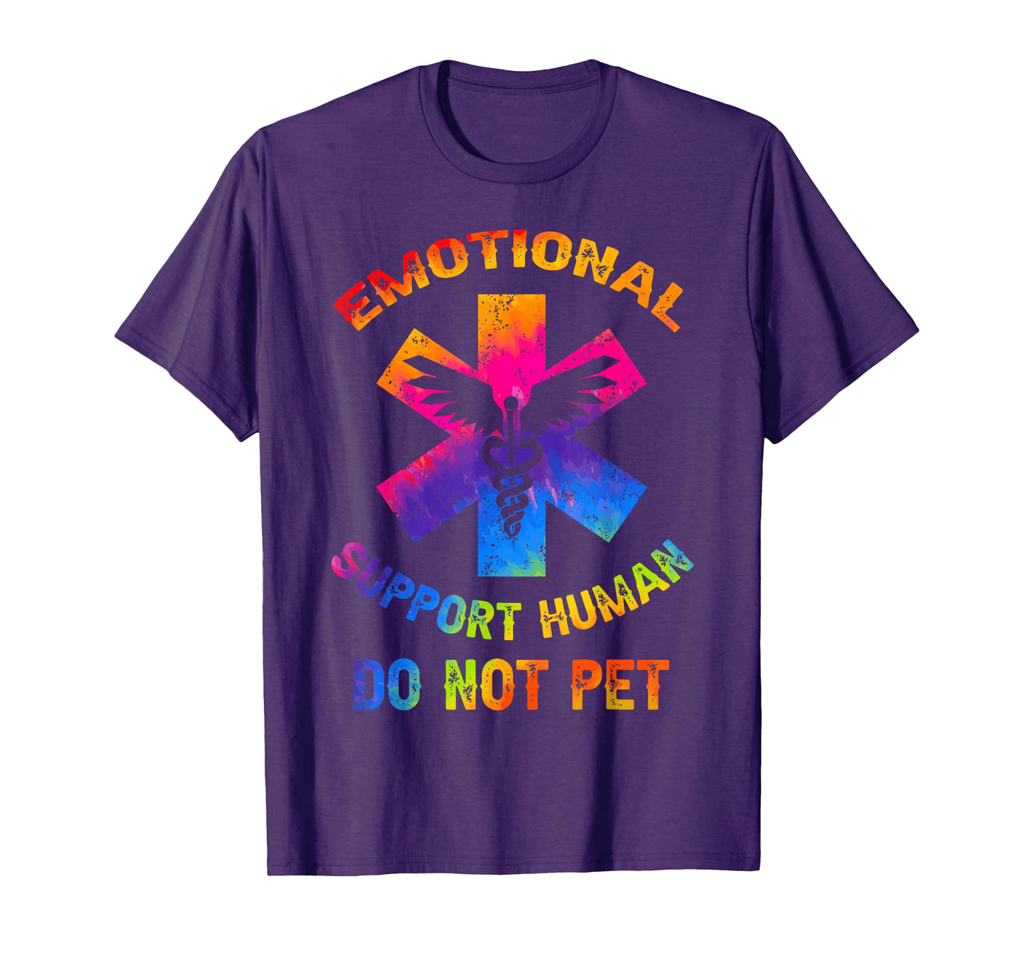 Emotional Support Human Do Not Pet Tie Dye T-Shirt