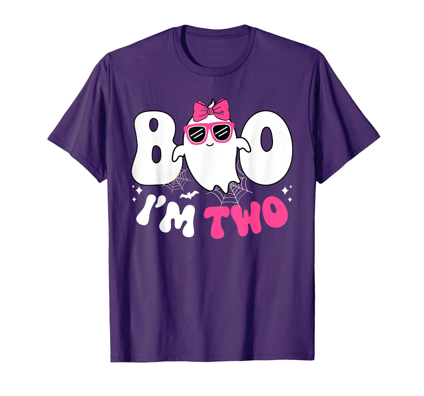 Kids Ghost Boo I'm Two 2nd Birthday Girl Halloween T-Shirt