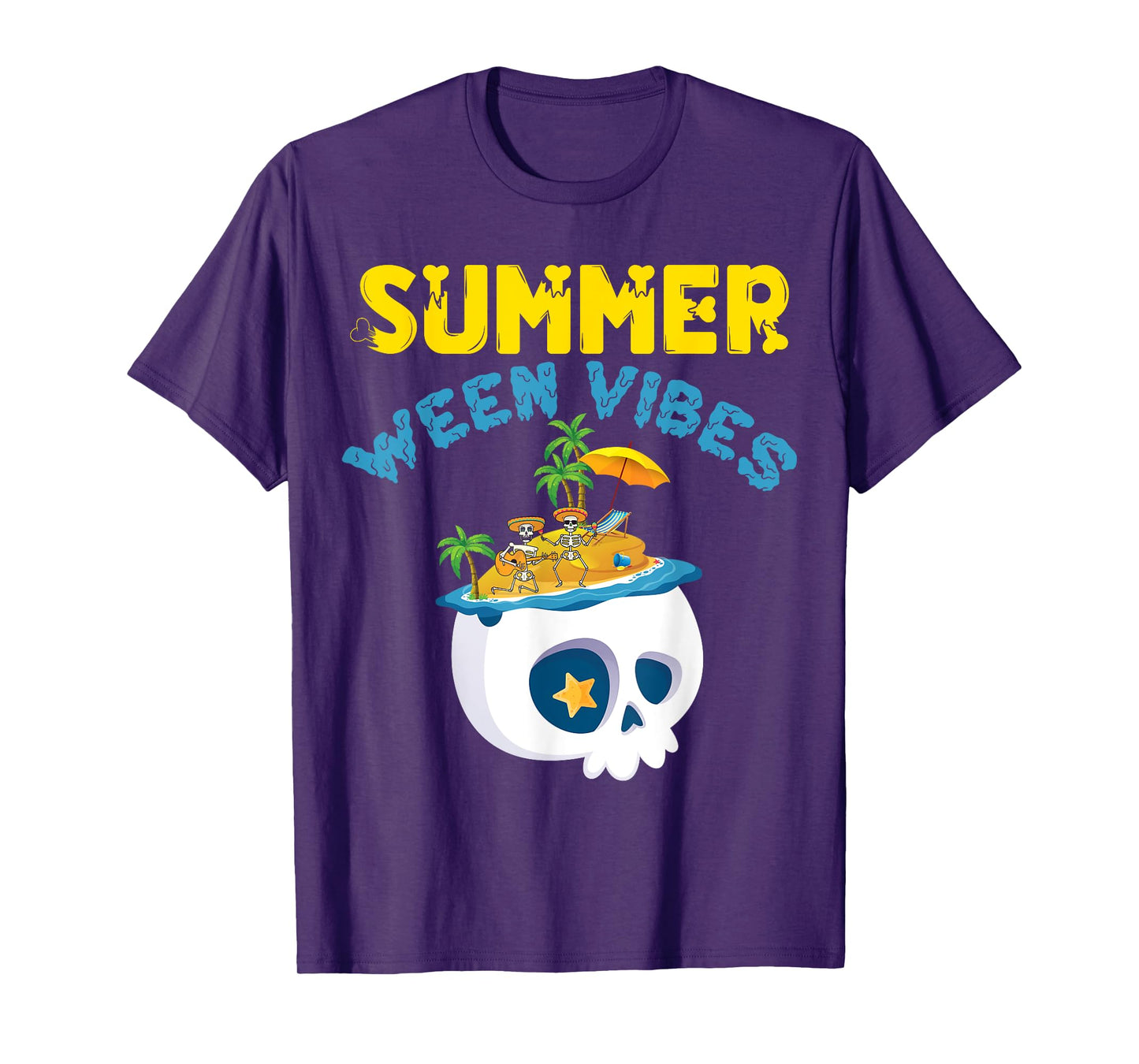 Summer Ween Vibes Skeleton Party Summer Halloween T-Shirt