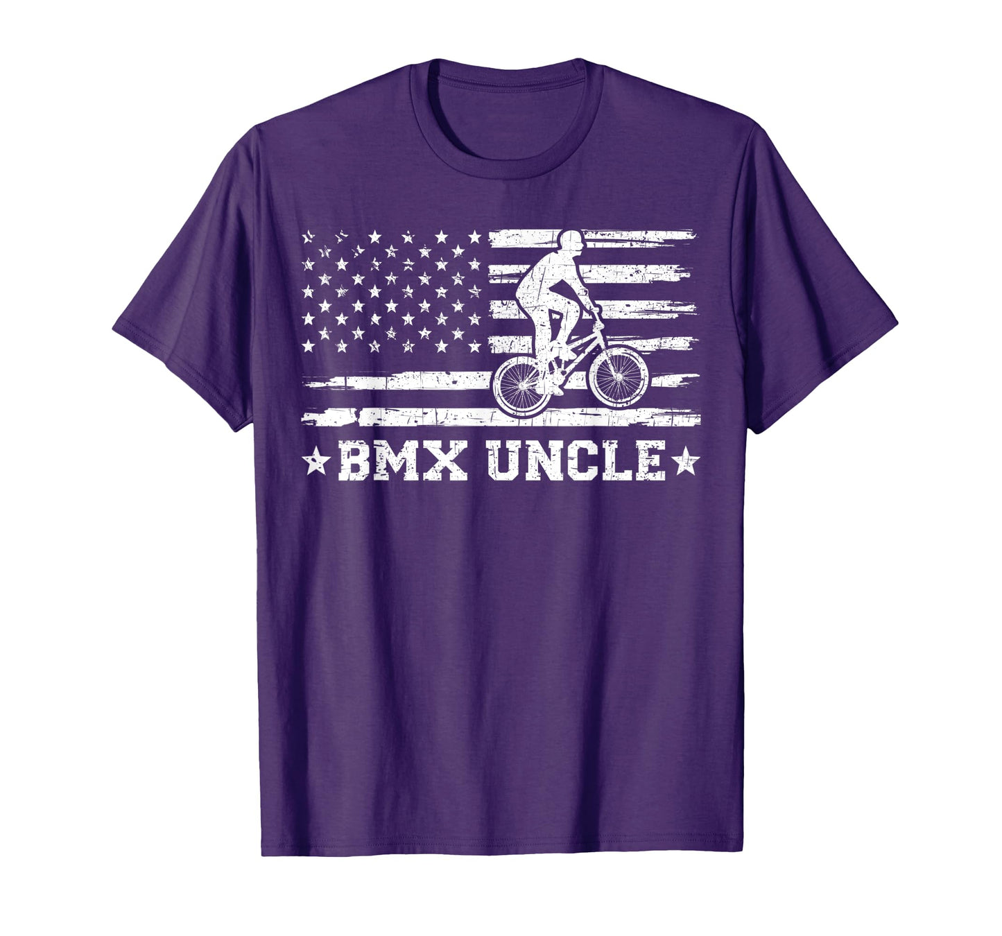 Mens BMX Bike Rider American Flag BMX Uncle Father's Day T-Shirt