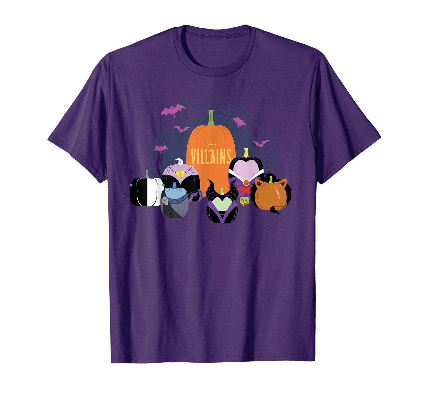 Disney Villains Halloween Pumpkin Characters Group T-Shirt