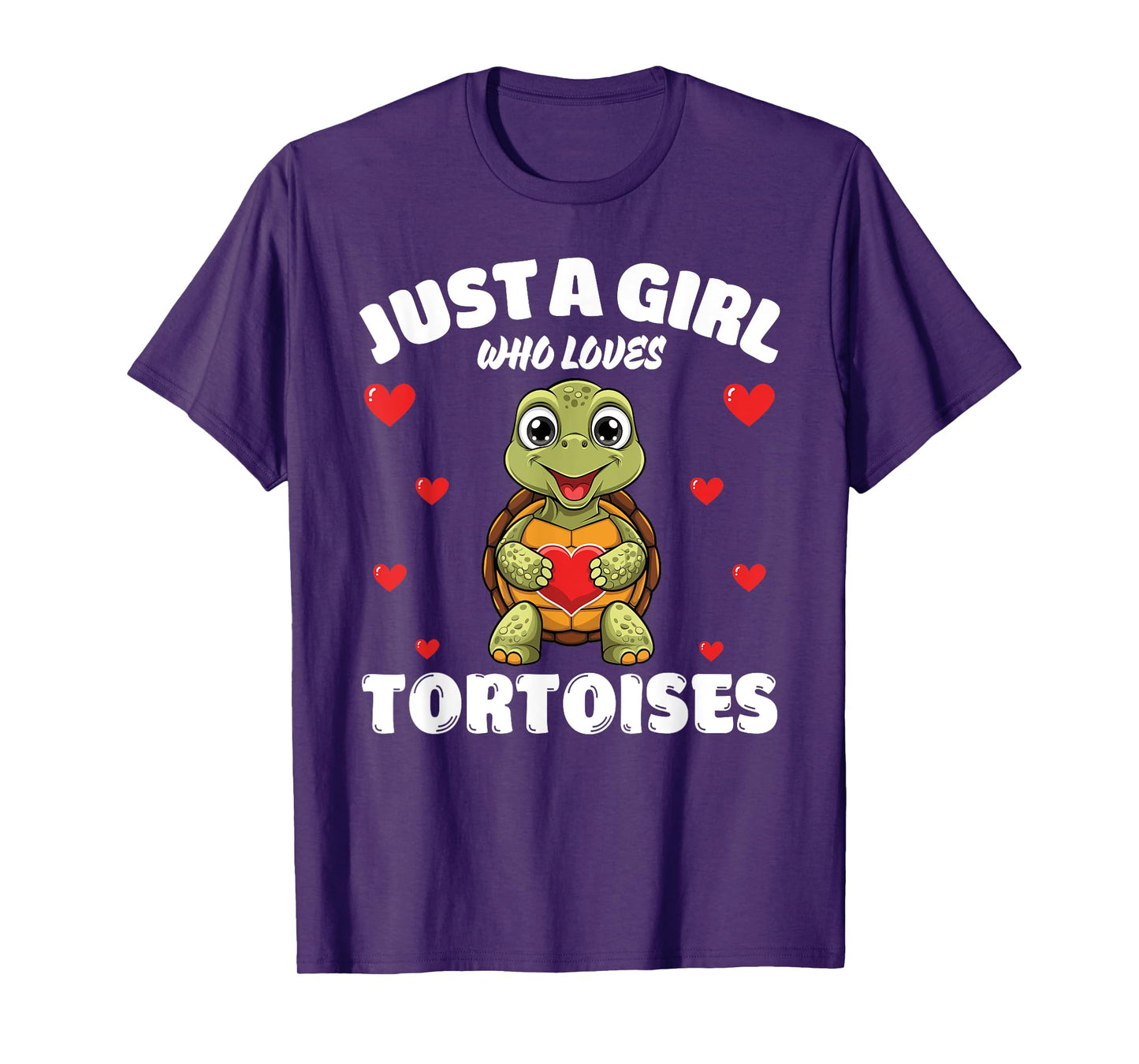 Just A Girl Who Loves Tortoises, Cute Tortoise Lovers T-Shirt