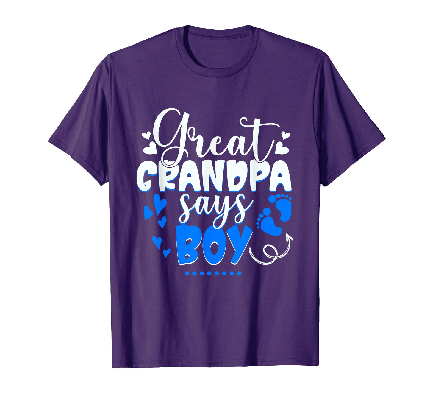 Gender Reveal Great Grandpa Says Boy Matching Family Baby T-Shirt