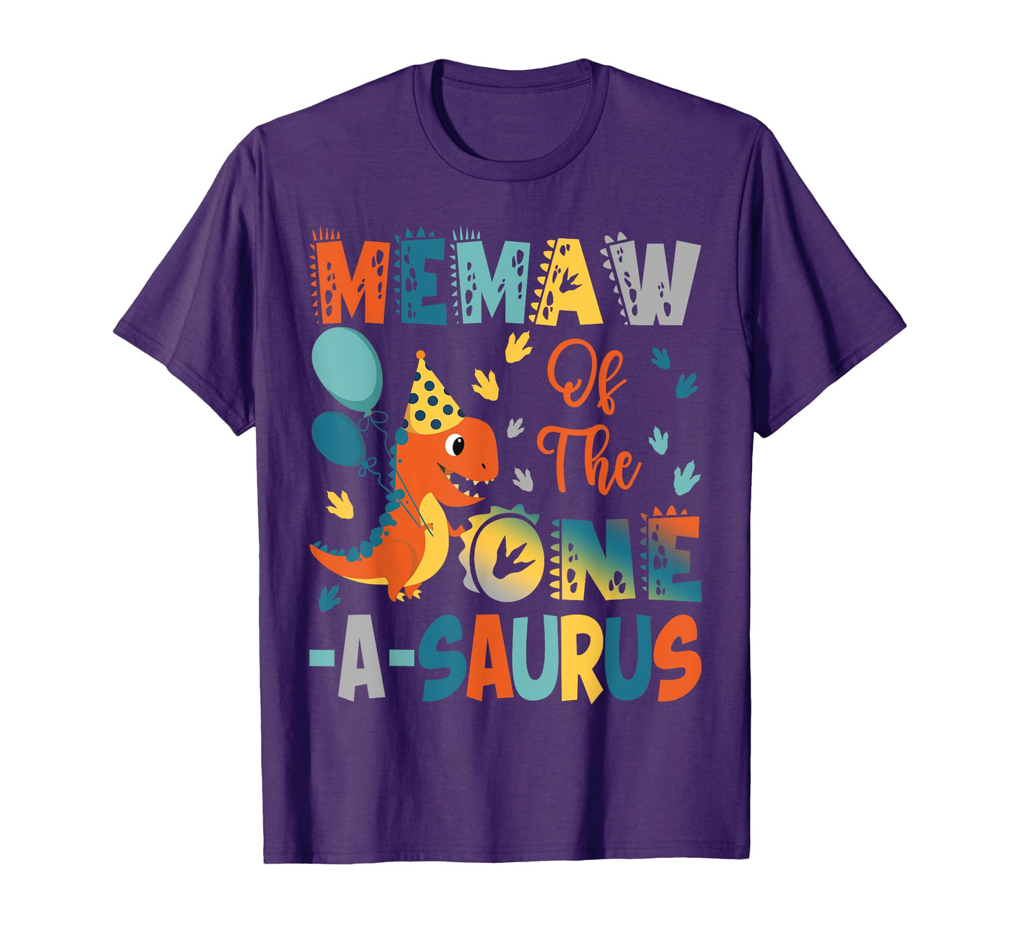Memaw Of The One-A-Saurus 2Nd Birthday Dinosaur Party T-Shirt