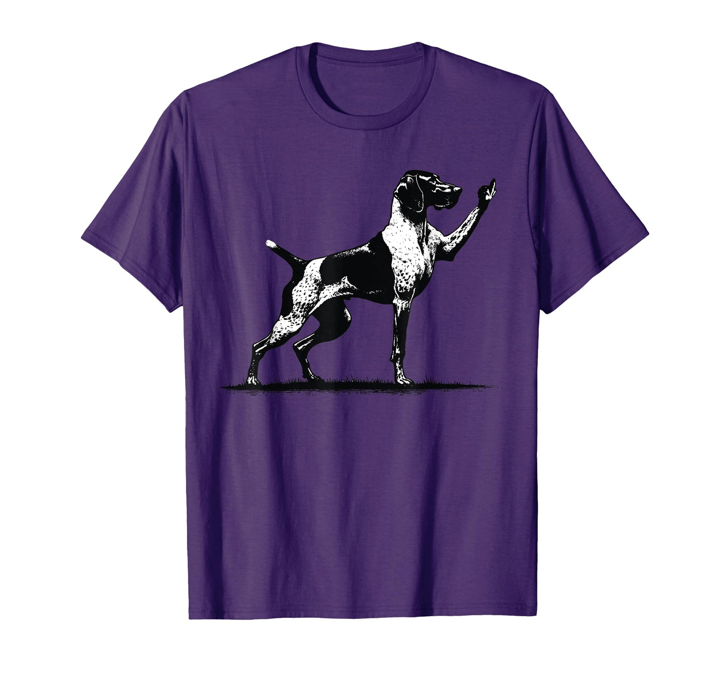Rude Pointer Dog German Shorthair Dog Midle Finger Hand T-Shirt