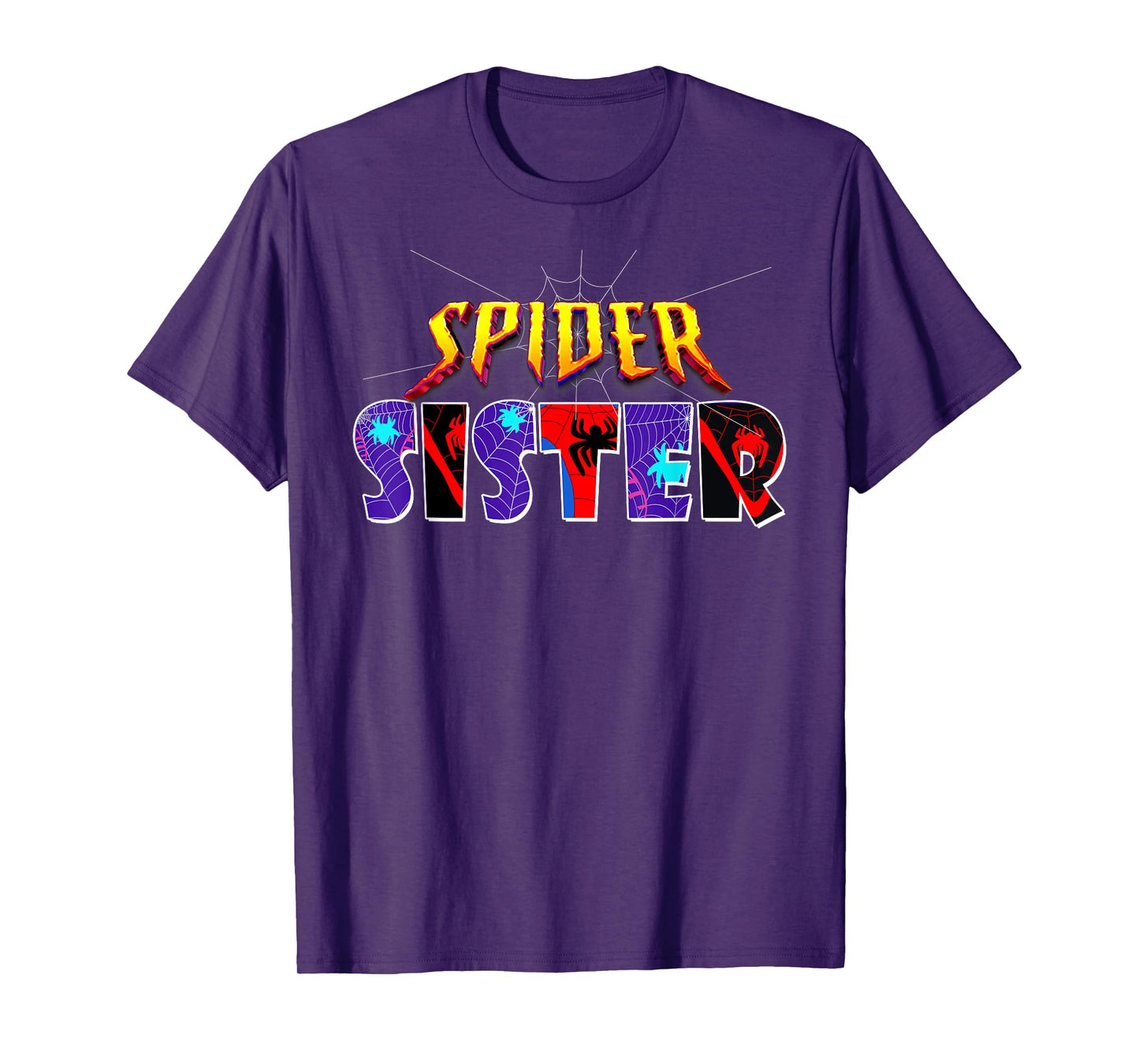Family Birthday Party Spider Outfit Spider Sister Kids Girls T-Shirt