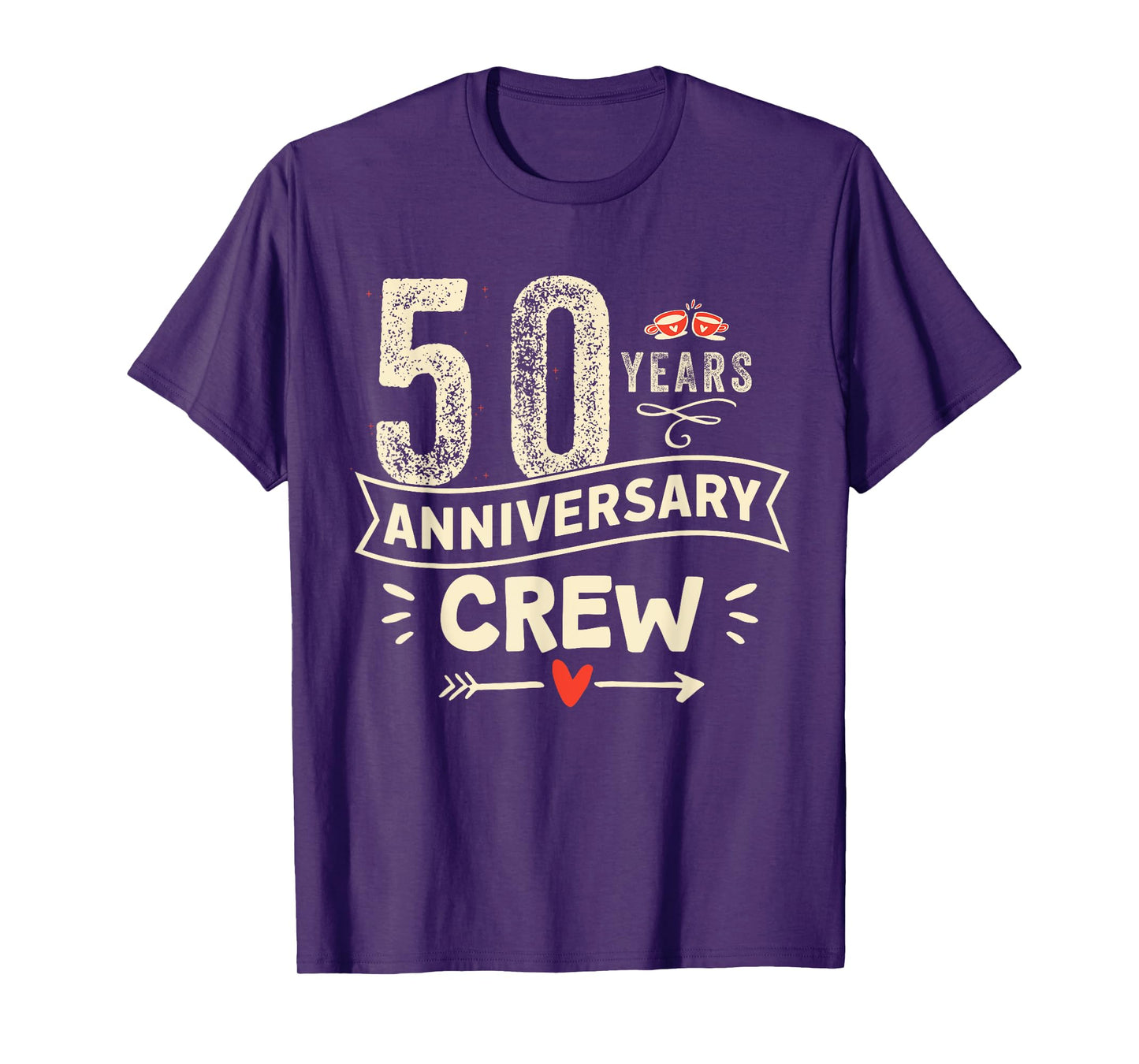Vintage 50 years marriage anniversary Crew couple His/Her T-Shirt