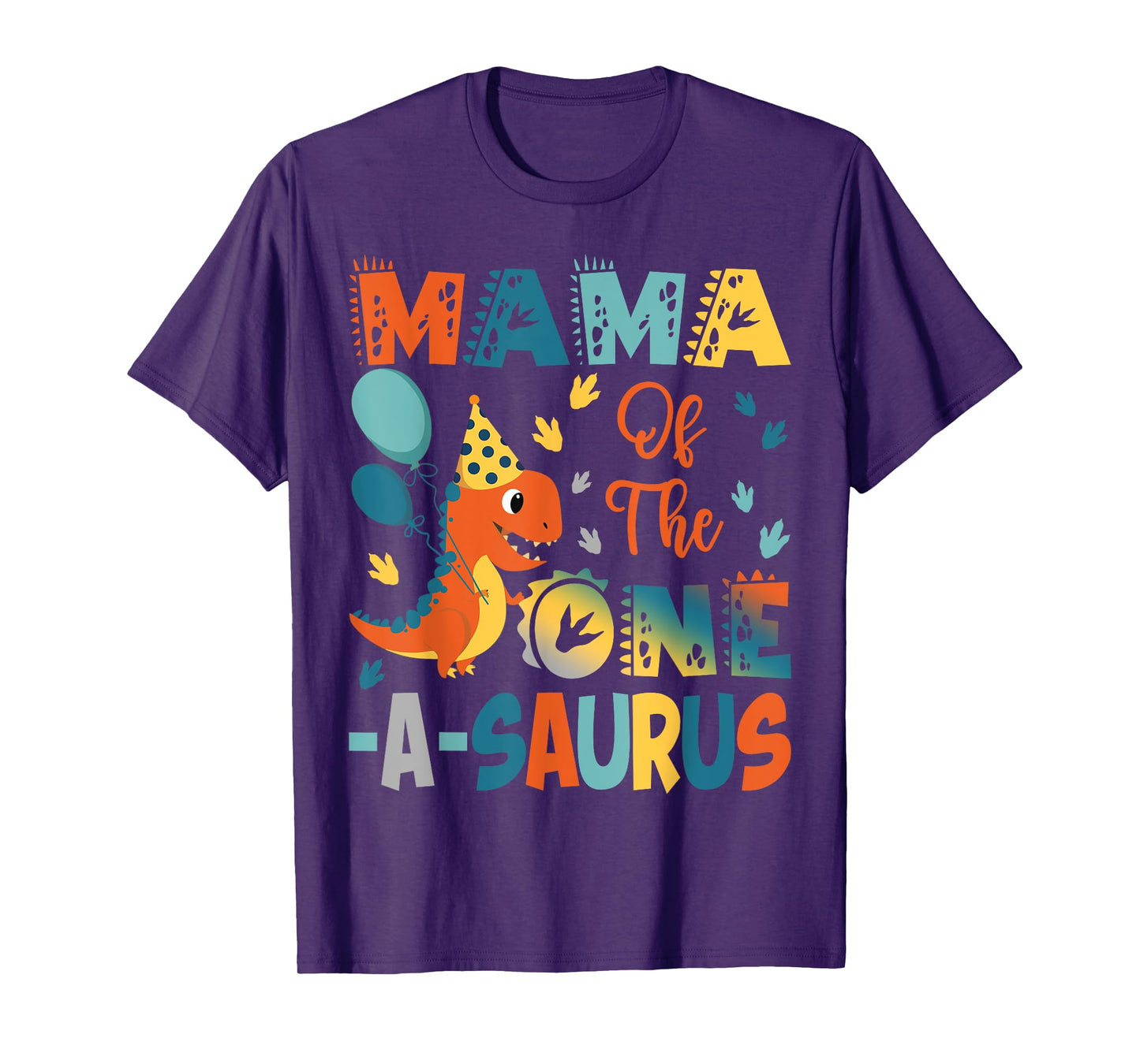 Mama Of The One-A-Saurus 2Nd Birthday Dinosaur Party T-Shirt