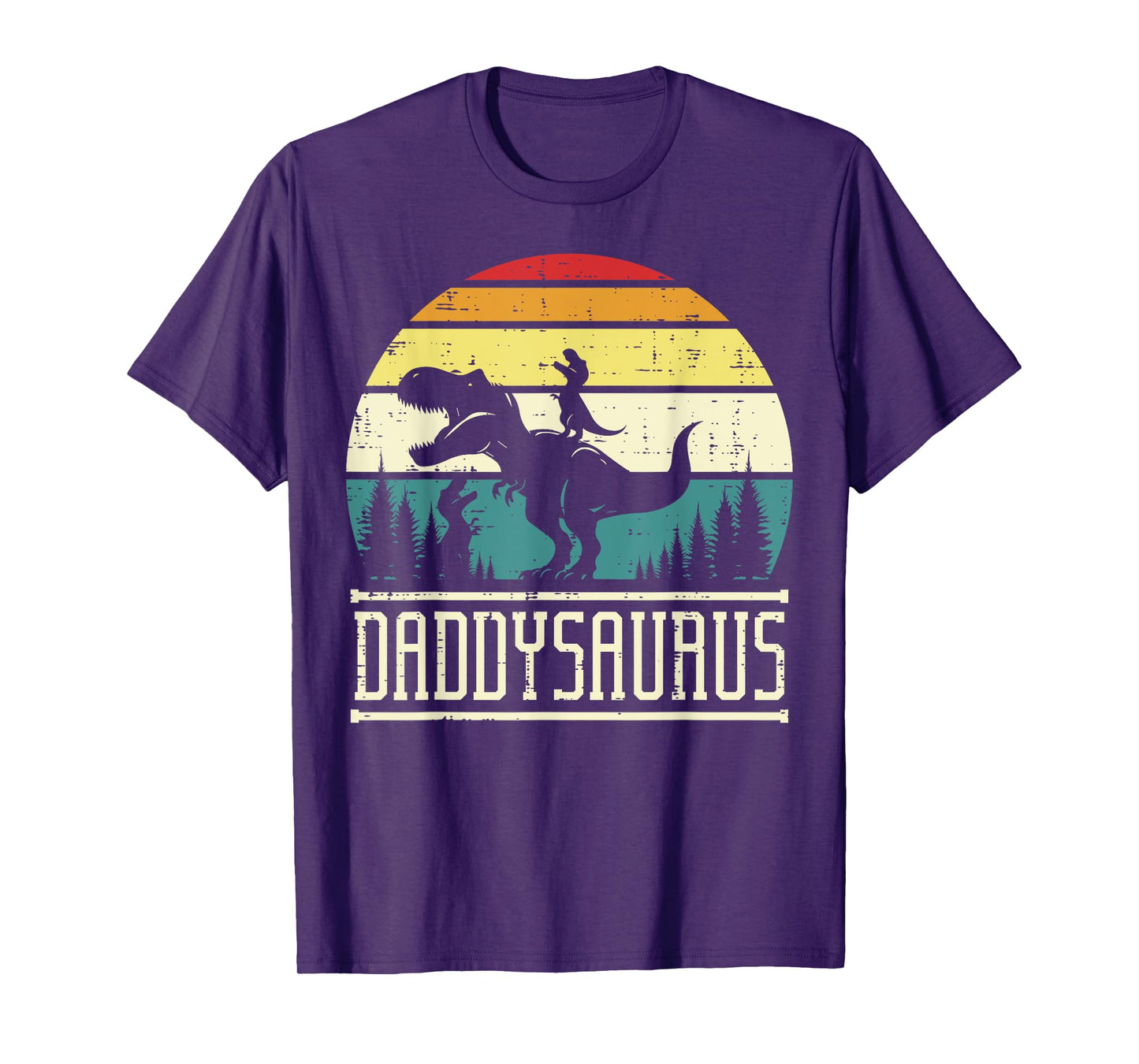 Fathers Day Dino Daddysaurus Daddy Saurus Trex Dad Papa Men T-Shirt
