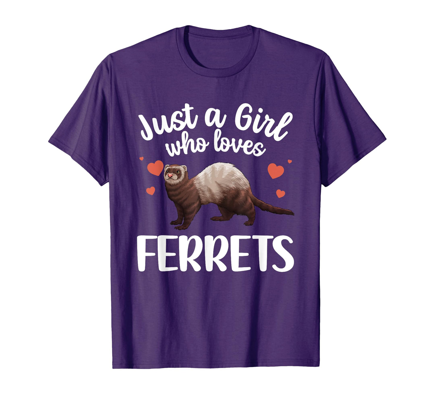 Cool Ferret Design For Women Girls Ferret Owner Ferret Lover T-Shirt