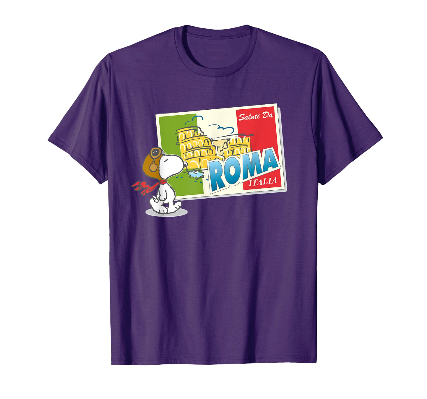 Peanuts Snoopy In Roma Italy T-Shirt