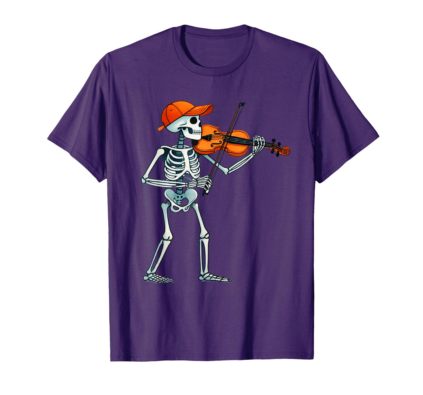 Skeleton Violinist Halloween Costume Violin Men Boys Kids T-Shirt