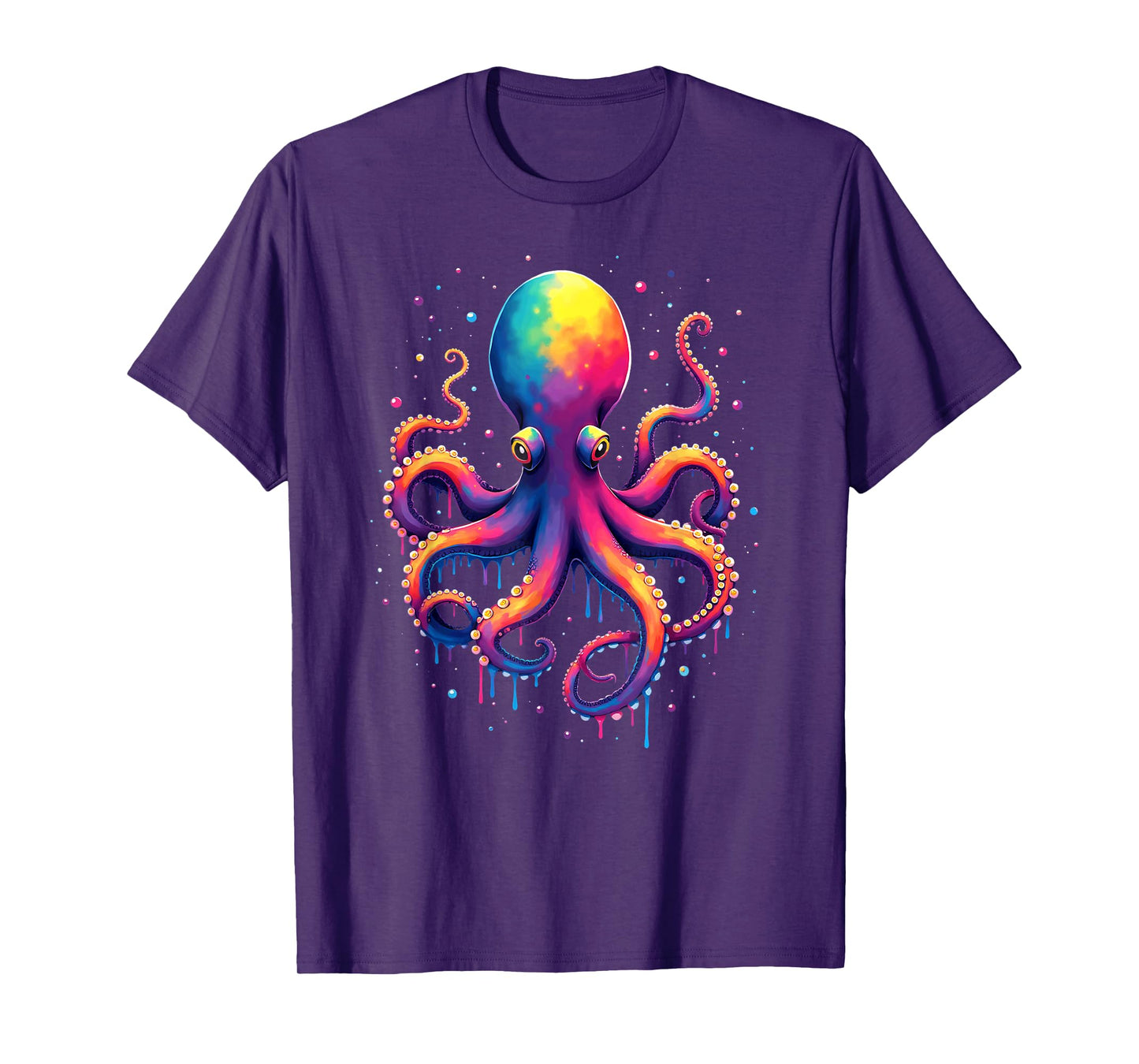 Aesthetic Rainbow Dripping Octopus T-Shirt