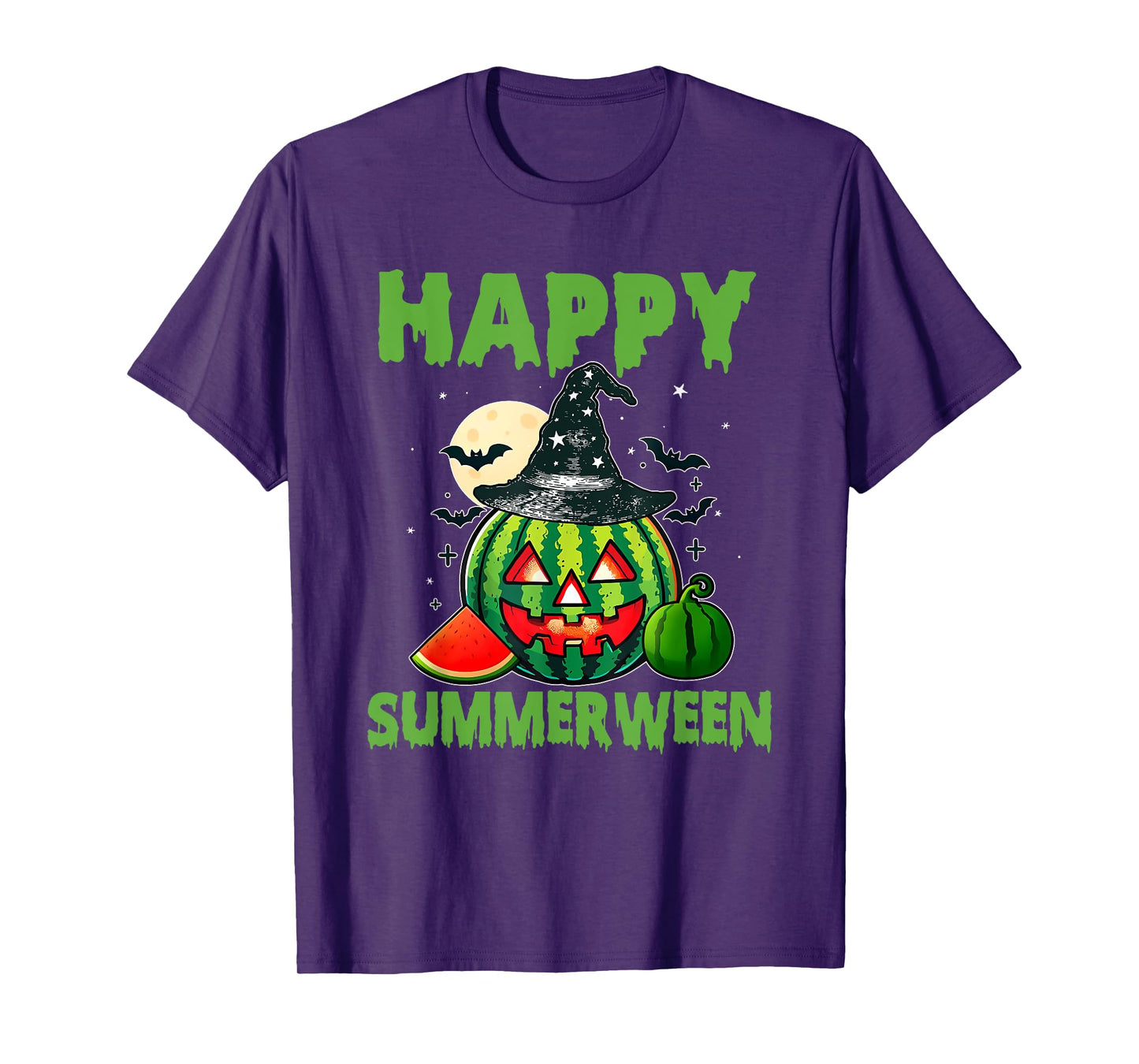 Watermelon-o'-lantern Happy Summerween Summer Watermelon T-Shirt
