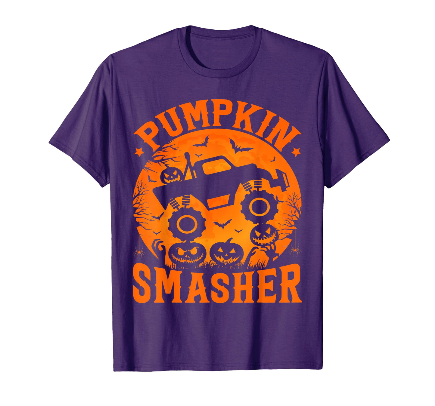 Pumpkin Smasher Halloween Kids Monster Truck Halloween Boy T-Shirt