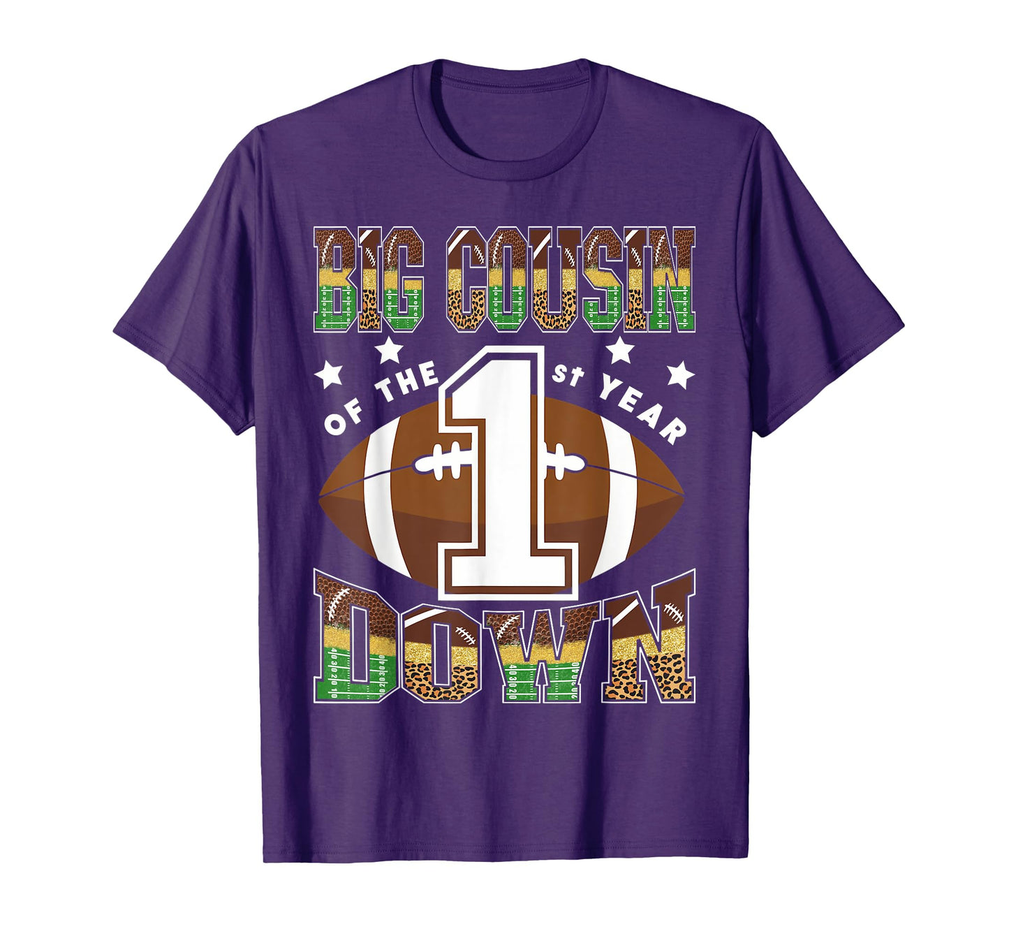 Big Cousin Of The 1St Year Down Football First Birthday Boy T-Shirt