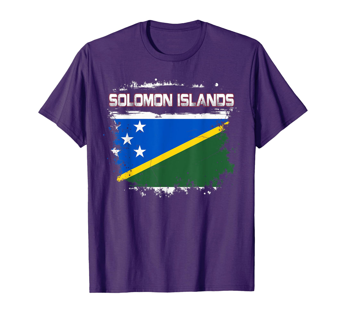 Vintage Patriotic Soloman Islander Flag Solomon Islands T-Shirt
