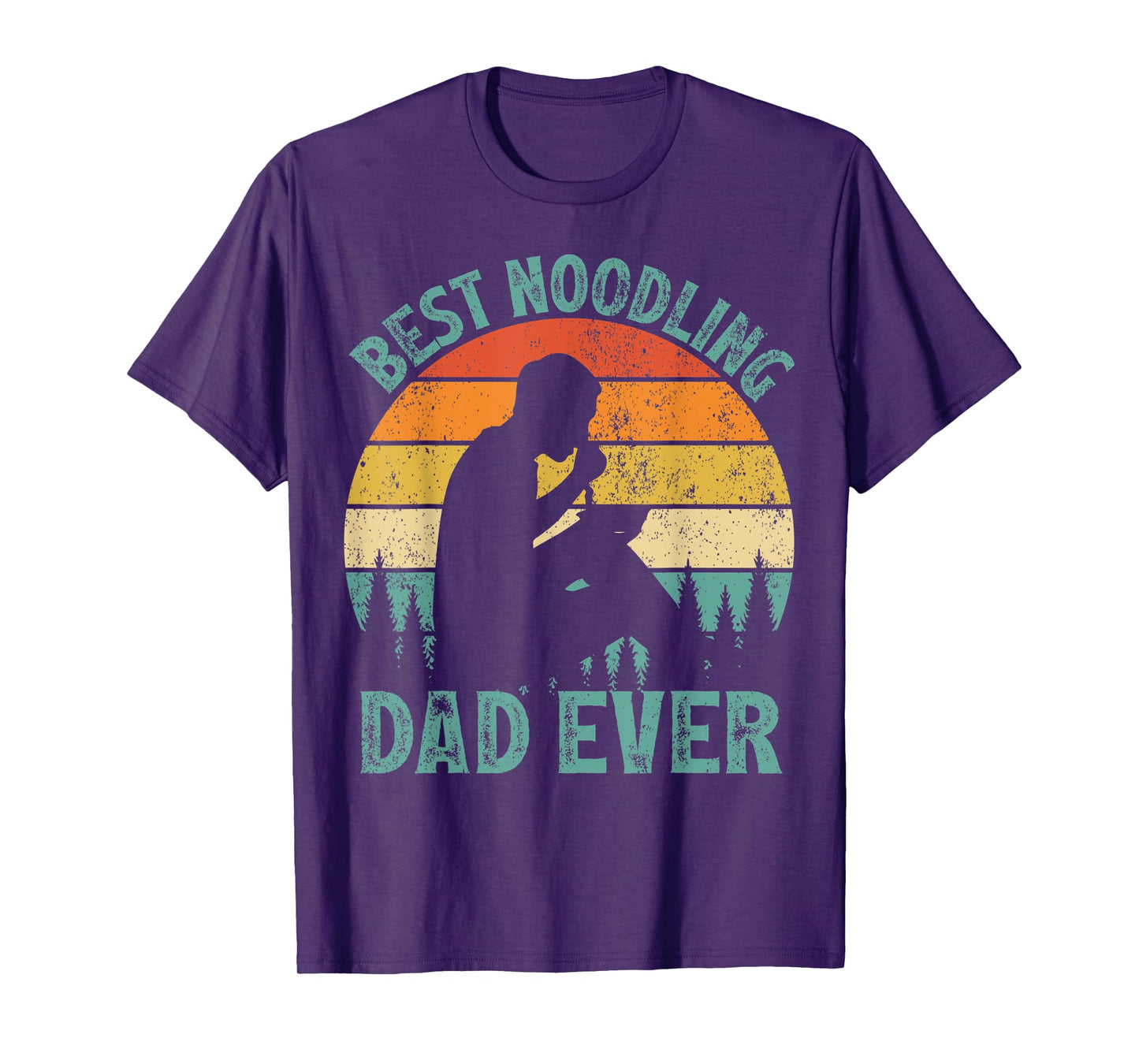 Mens Funny Vintage Best Noodling Dad Ever Father's Day T-Shirt