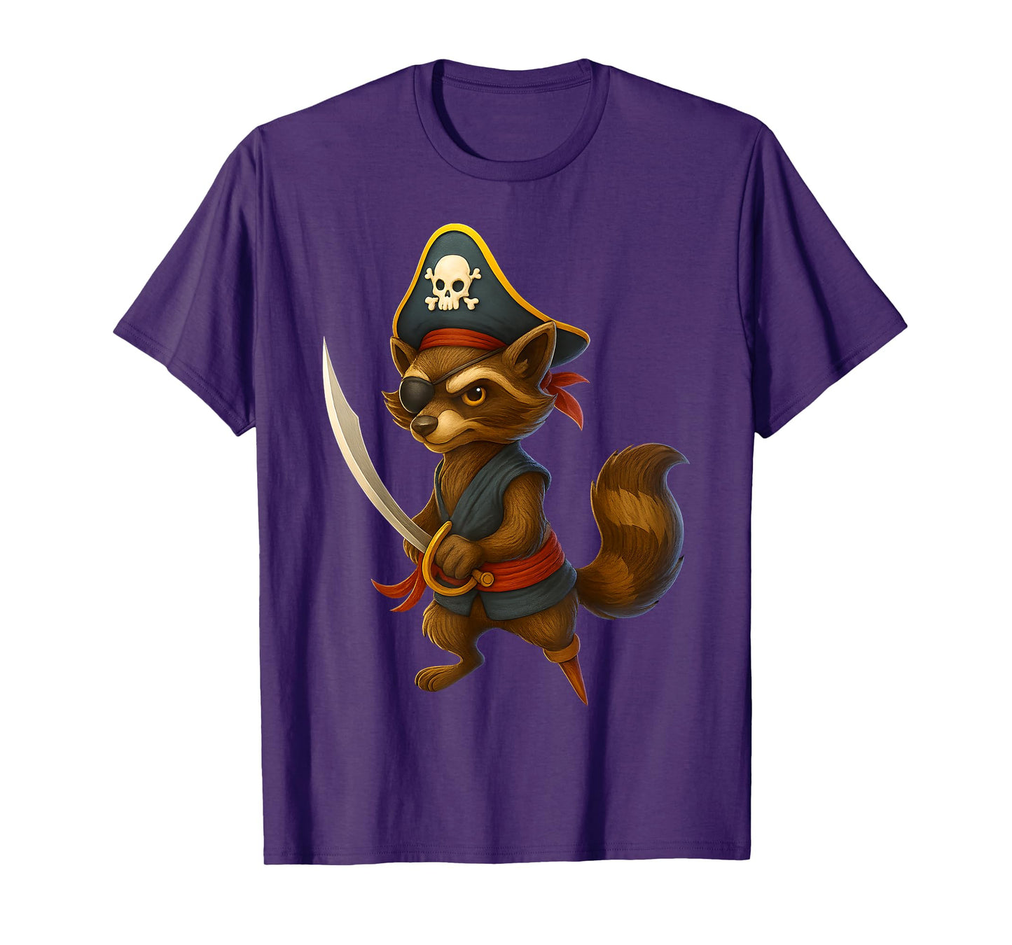 HUGvyn Halloween: Pirate Raccoon Spooky Raccoon Costume Boys T-Shirt