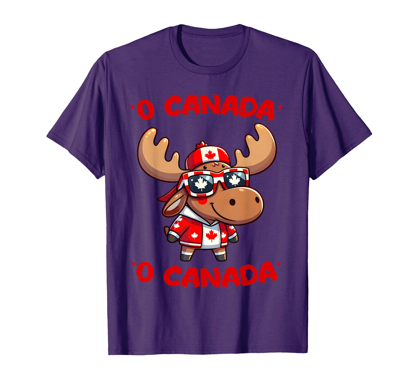 O Canada Anthem Moose Canada Day Dominion Day Canadian Flag T-Shirt
