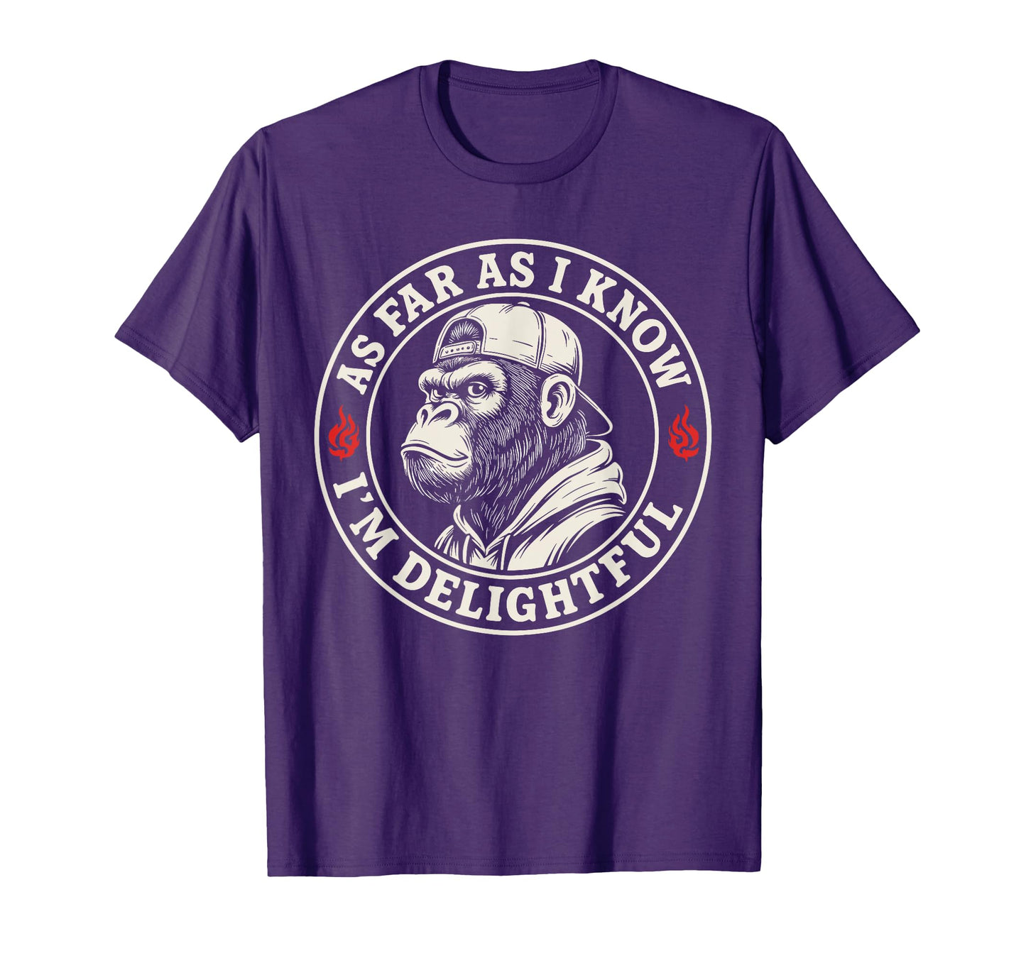 Funny Halloween Monkey, As Far As Know I'm Delightful T-Shirt