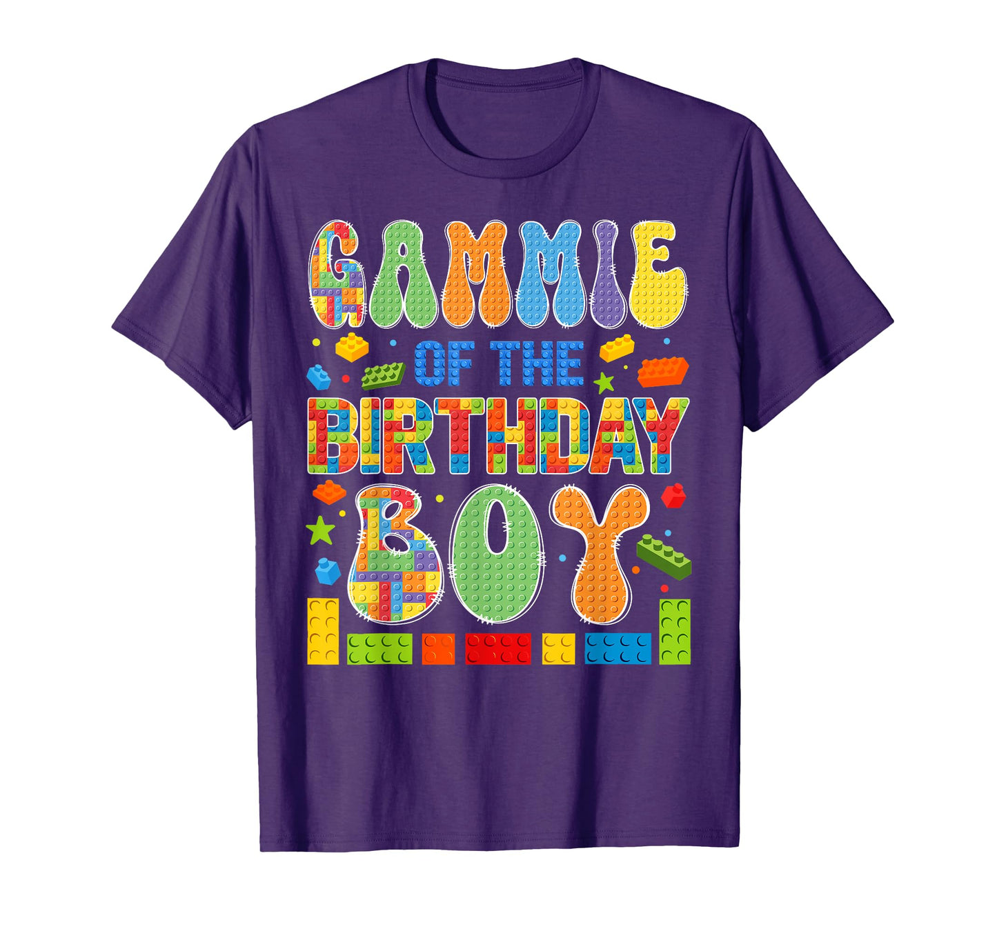 Gammie Of The Birthday Boy Building Block Birthday T-Shirt