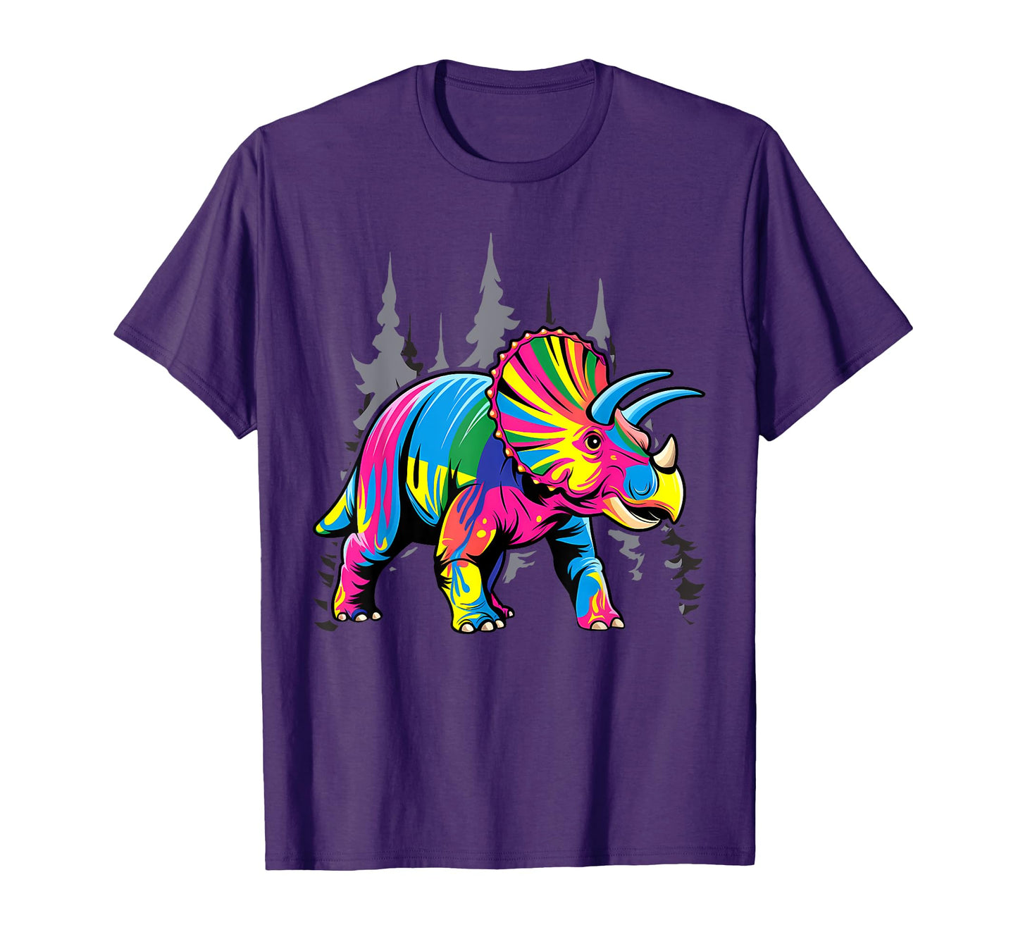 Tie Dye Triceratops Tie Dyed Dinosaur Prehistoric Dino T-Shirt