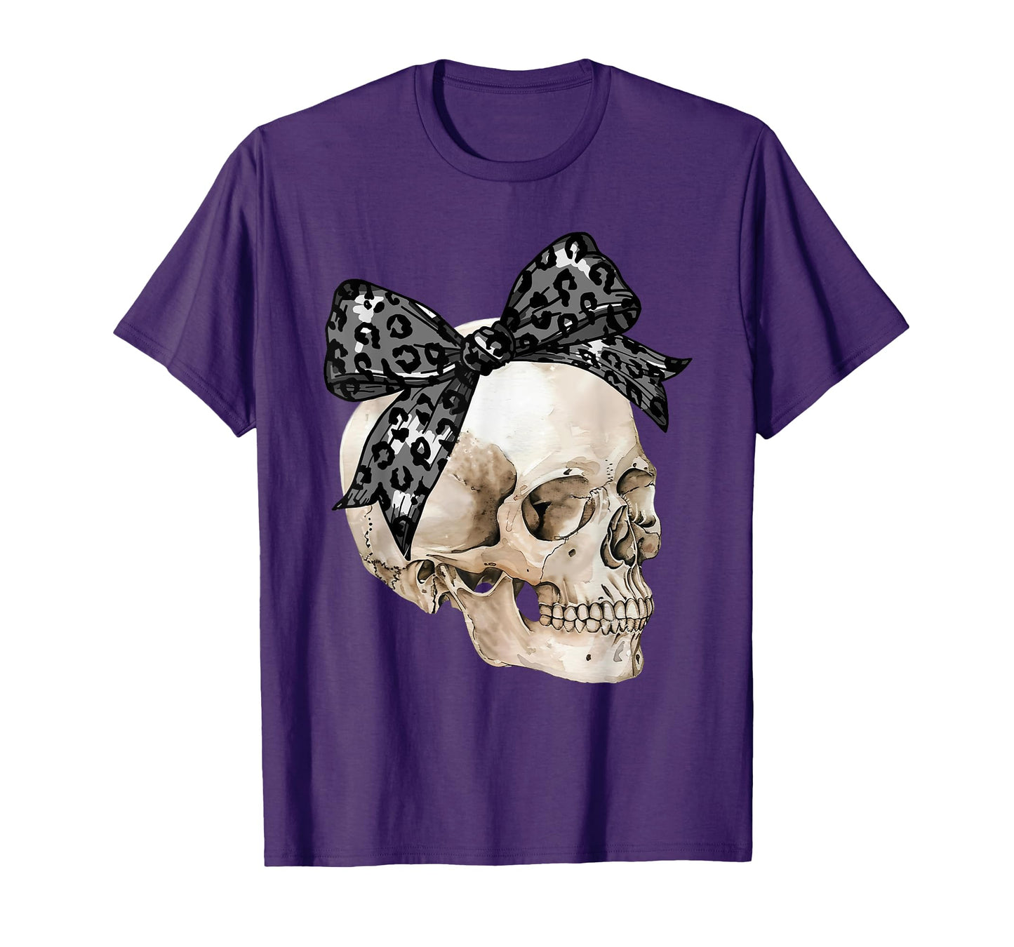 Coquette Bow Spooky Season Skeleton Skull Horror Halloween T-Shirt