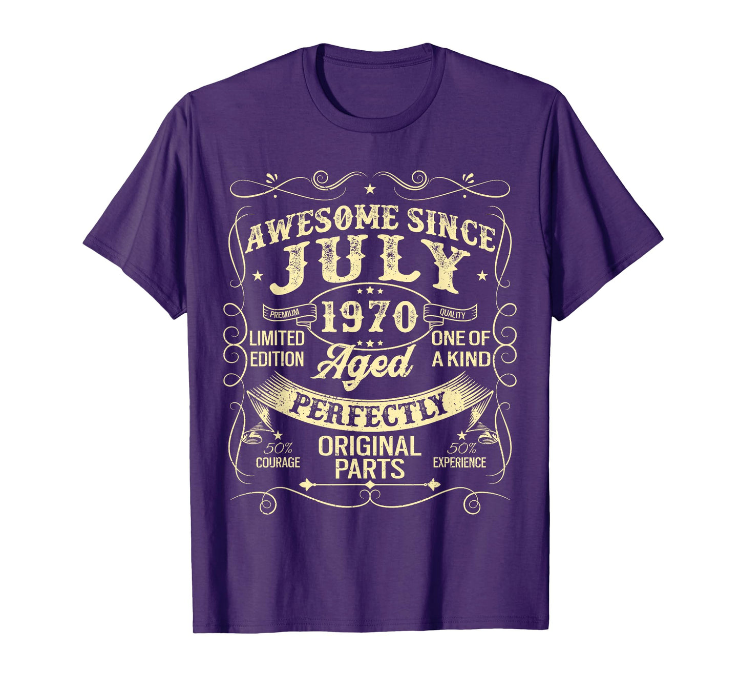 Awesome Since July 1970 Year Of Birth Birthday 1970 Vintage T-Shirt