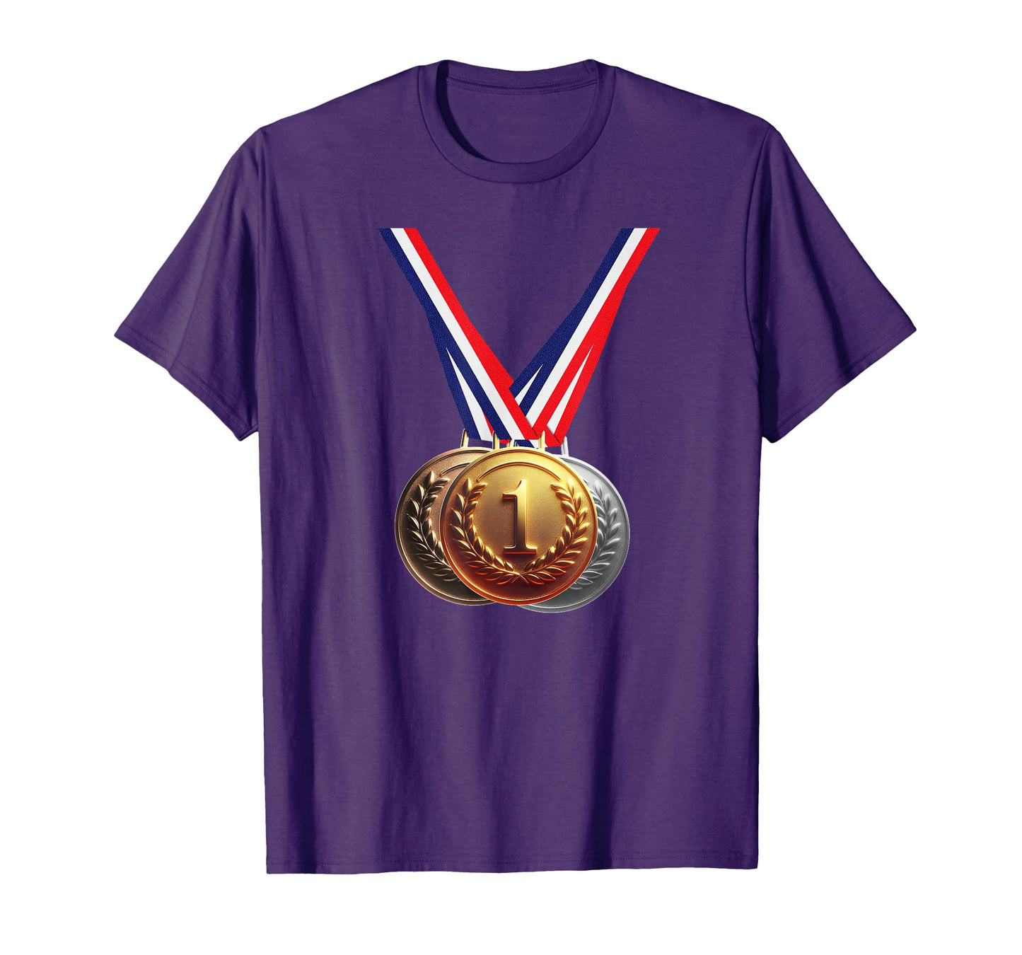 Golden Medal Medals for Winners School Team and Champions T-Shirt