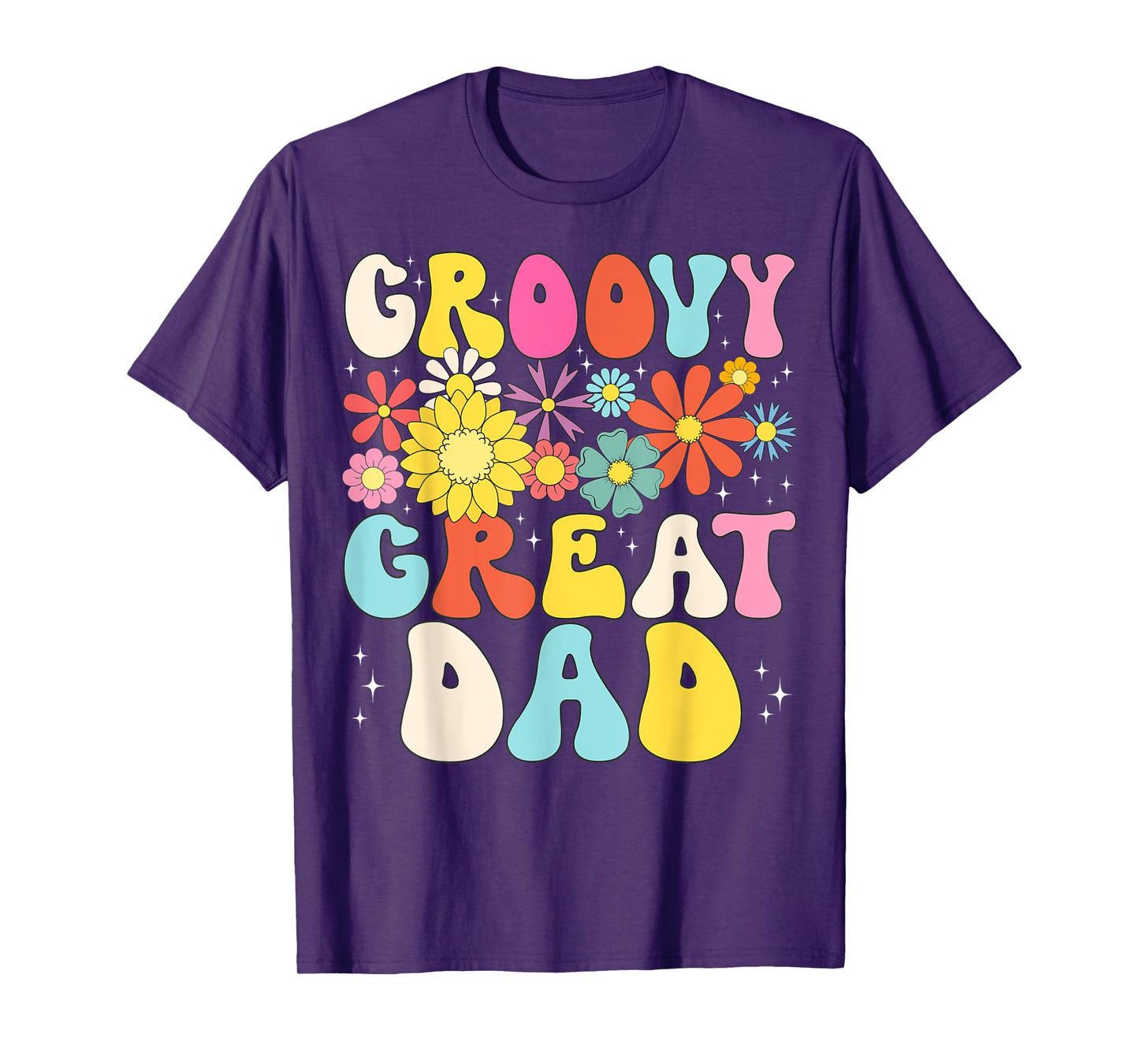 Groovy Great Dad Retro Matching Family Baby Shower T-Shirt