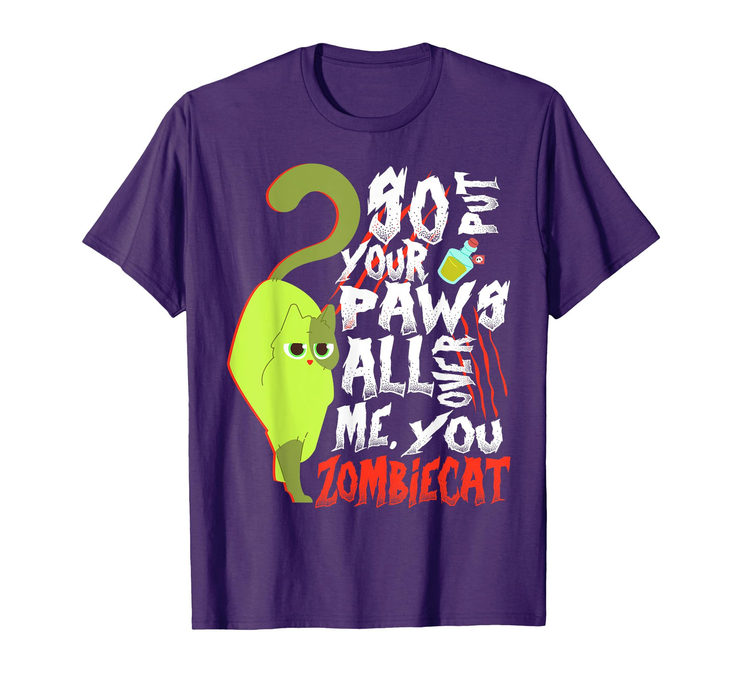 Halloween, So put your paws all over me, You Zombie Cat T-Shirt