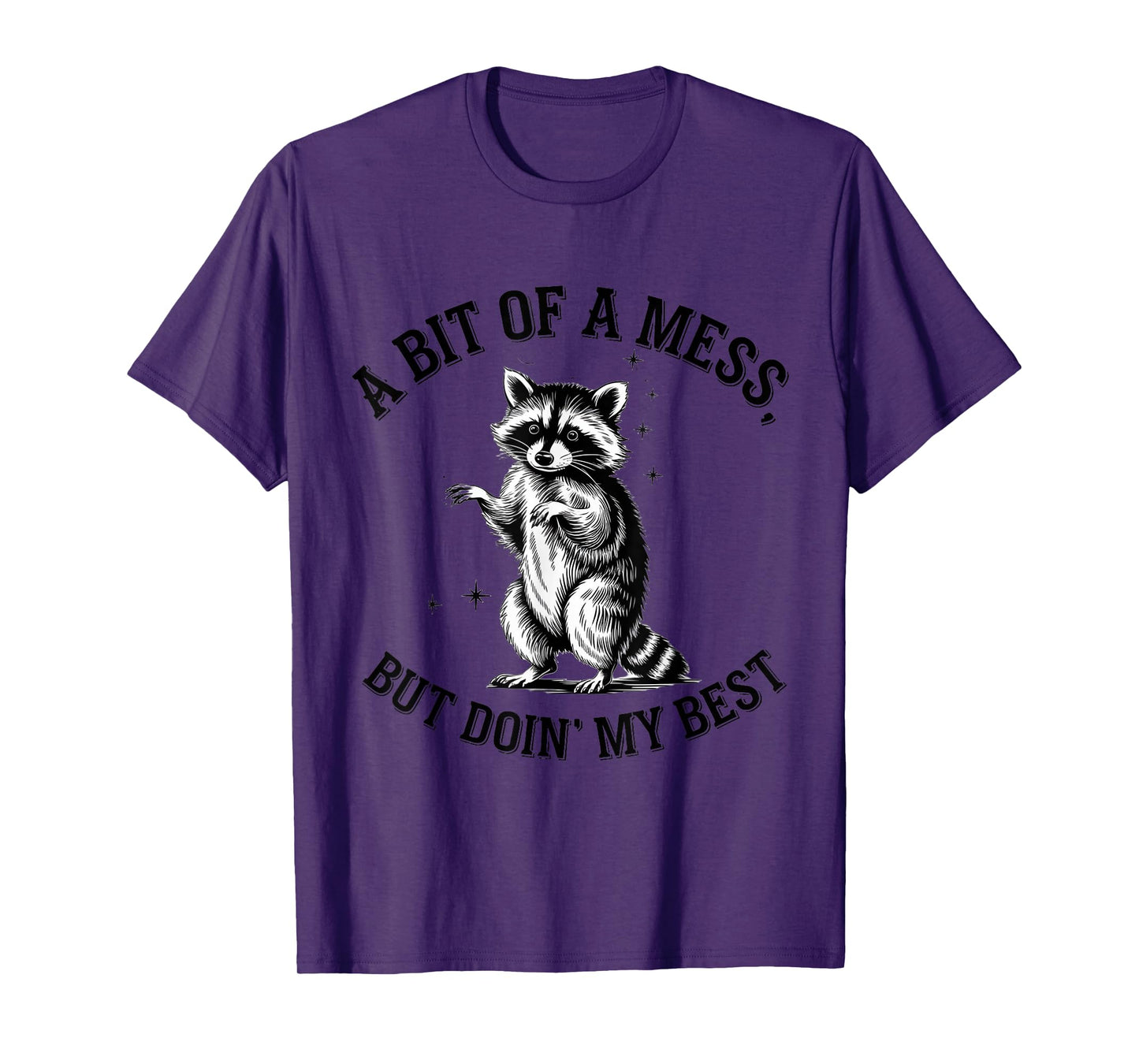 A Bit Of A Mess But Doin' My Best Cute Raccoon Trash Funny T-Shirt