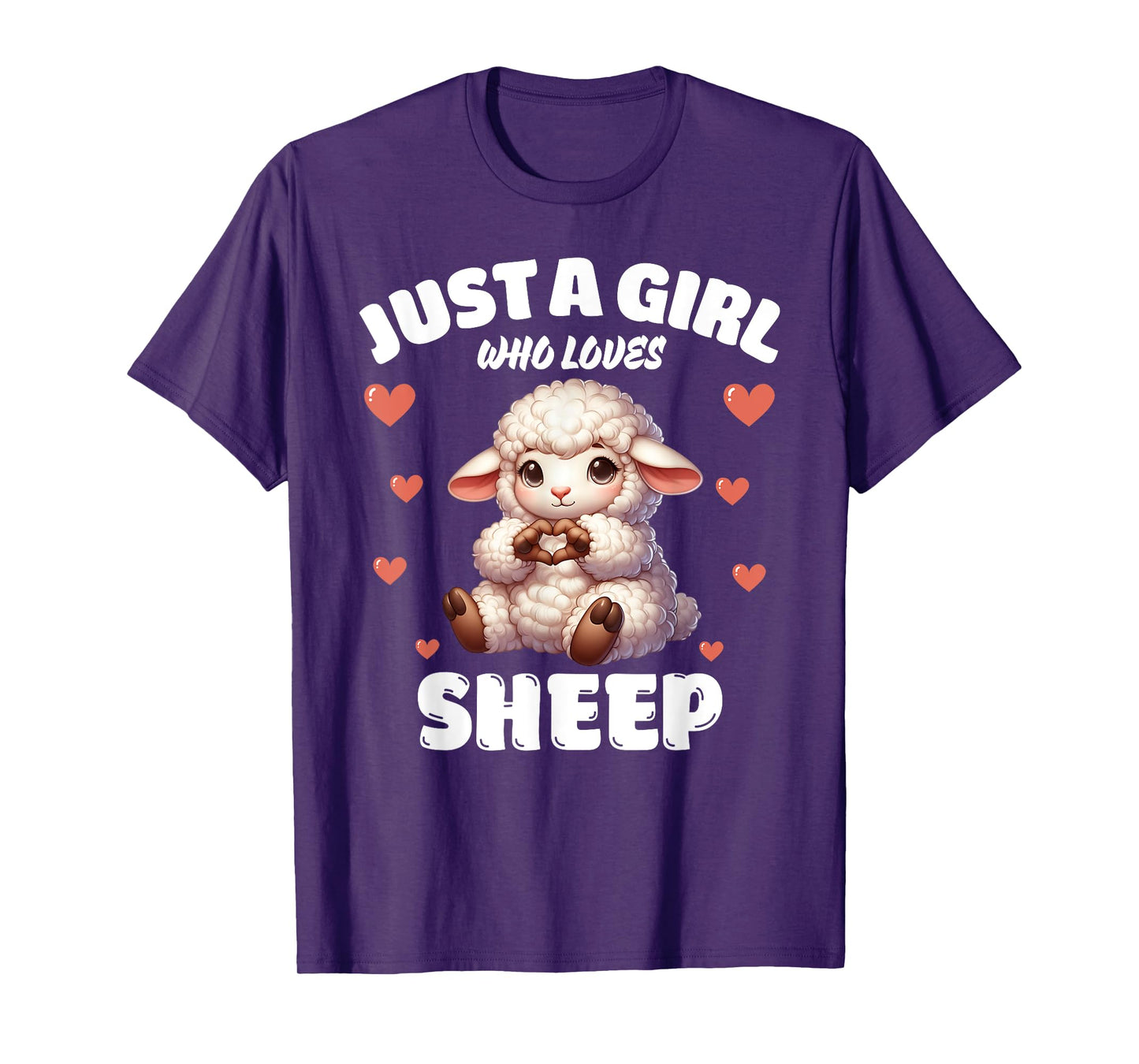 Just A Girl Who Loves Sheep, Cute Sheep Lovers T-Shirt