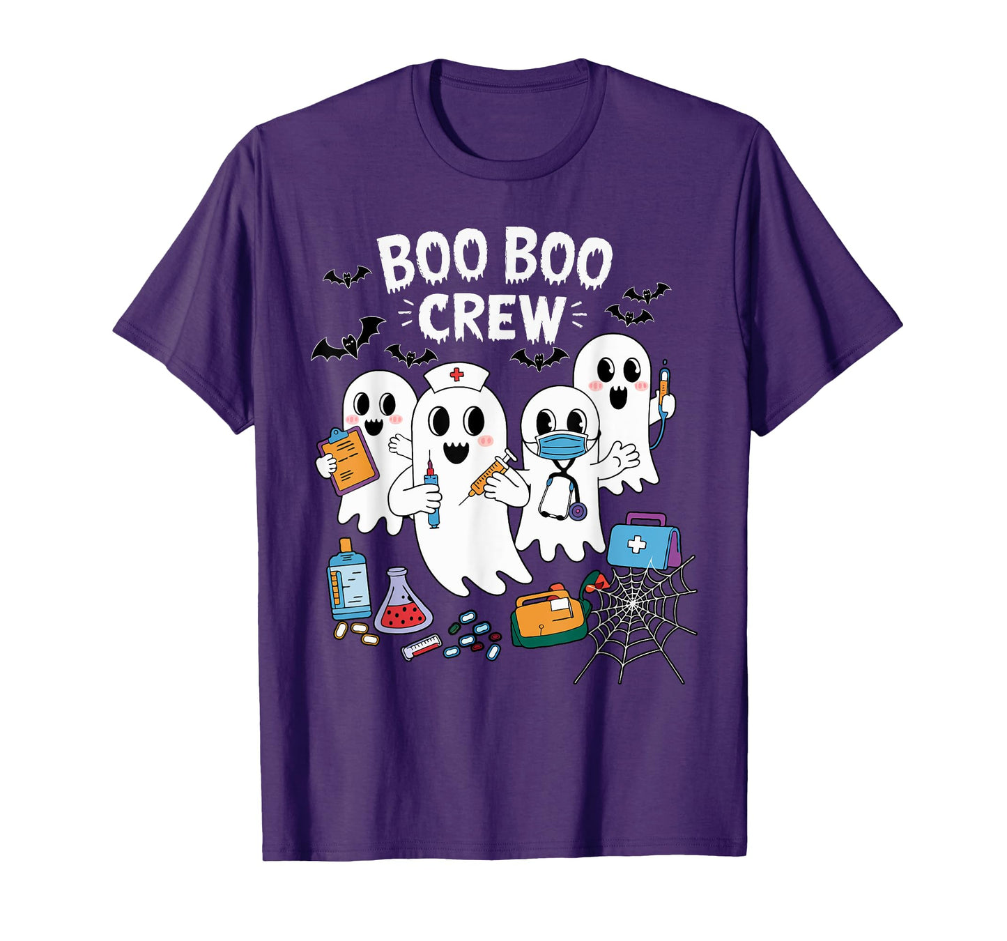 Boo Boo Crew Nurse Funny Ghost Women Halloween Nurse T-Shirt
