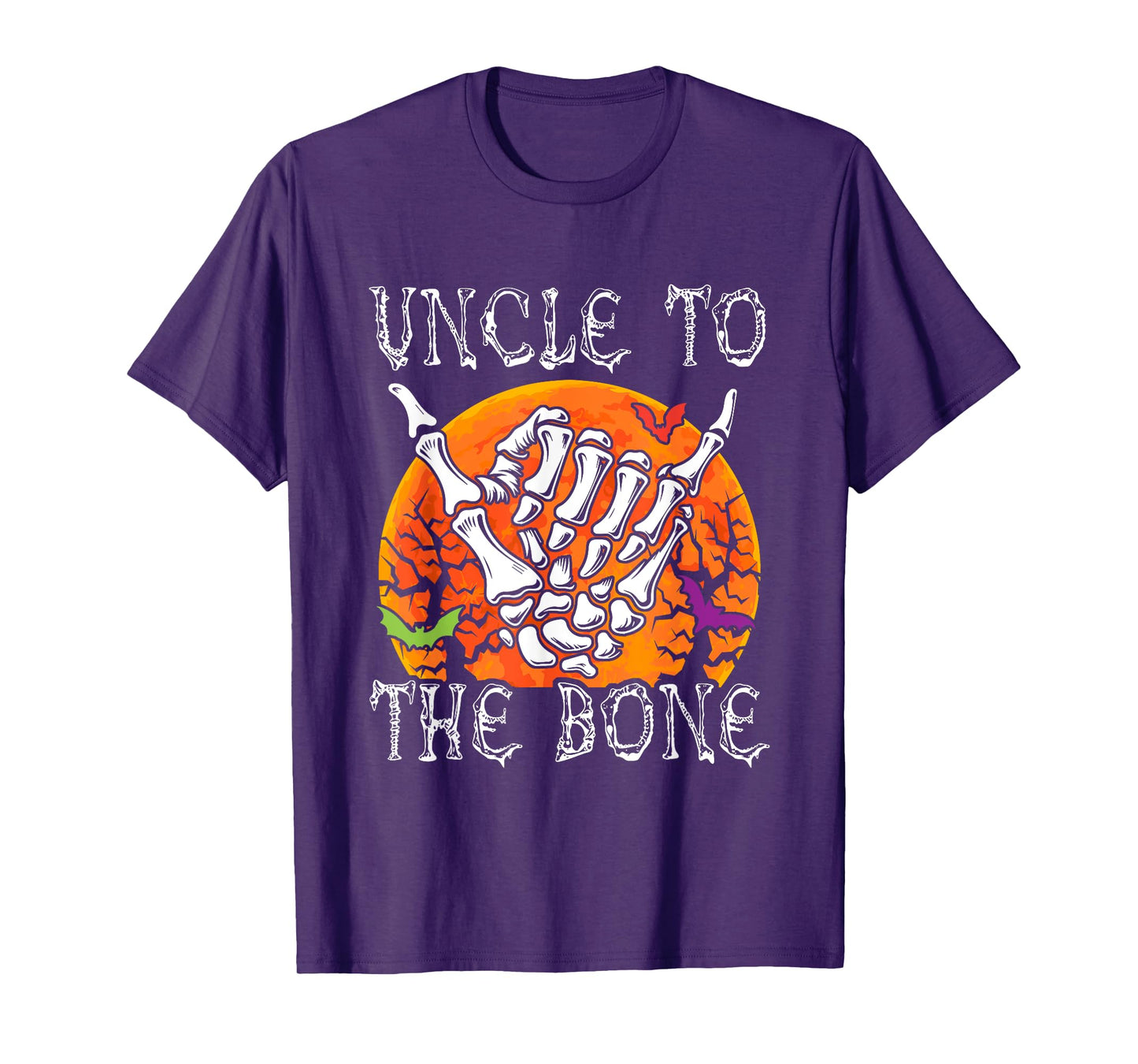 Uncle To Bone Halloween Moon Costume Skeleton Hand Lover T-Shirt